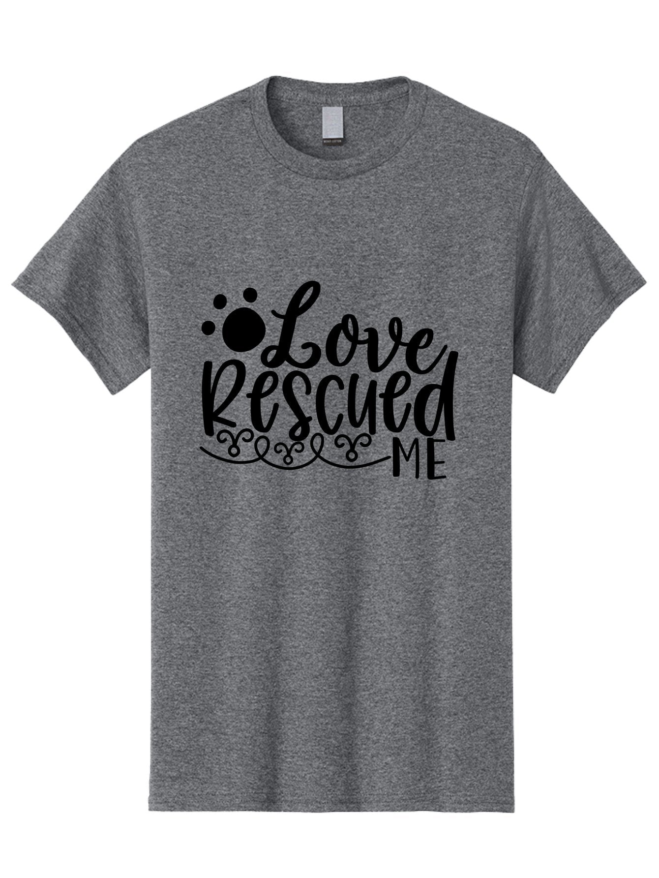 Love Rescued Me Men'S Graphic Tee, 100% Cotton, Comfortable Casual Summer Wear, Machine Washable, Love Rescued Me, Pet Rescue, Dog Lover, Animal Shelter, Adopt Don'T Shop, Pet Adoption, Rescue Dog, Furry Friend Aae474 4