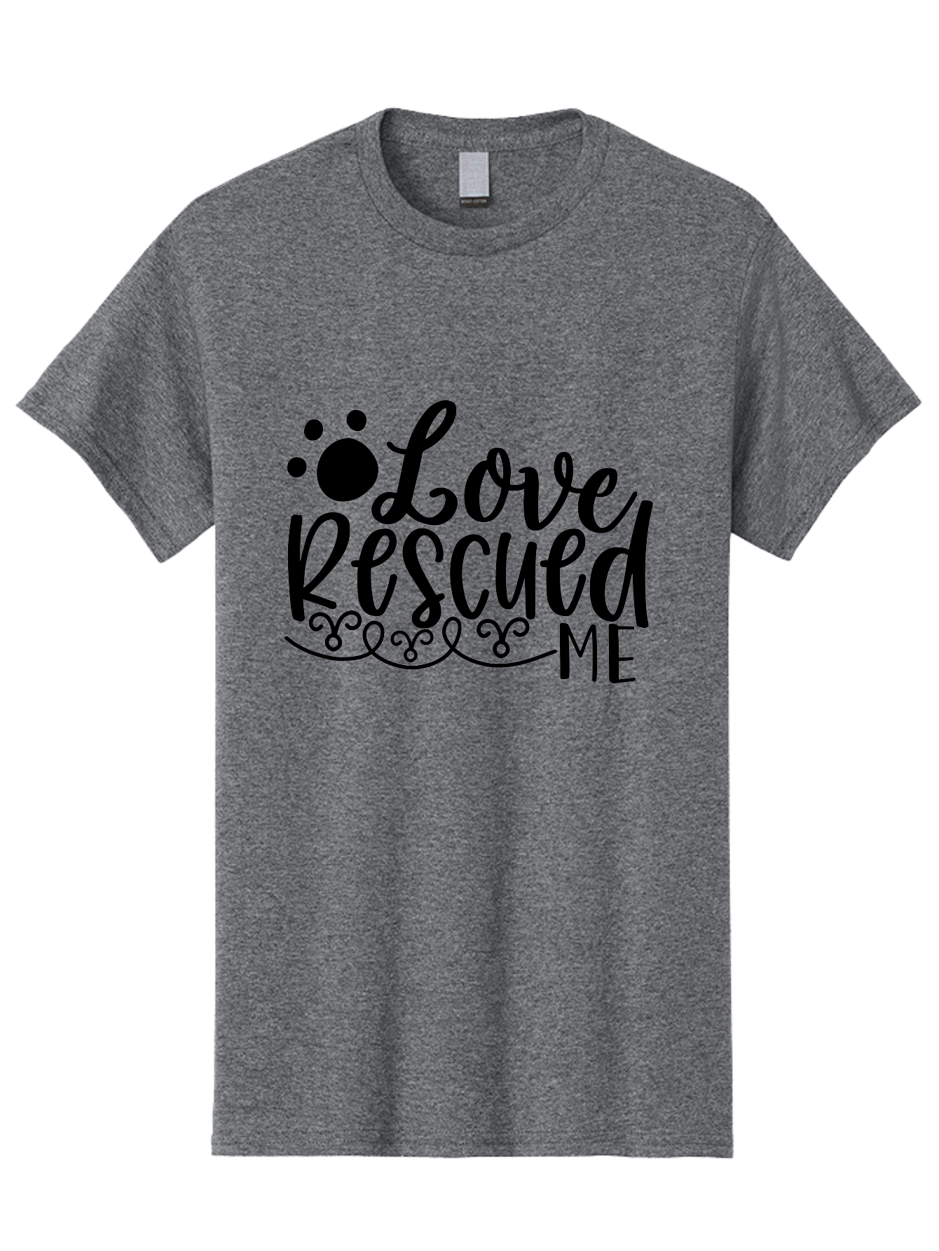 Love Rescued Me Men'S Graphic Tee, 100% Cotton, Comfortable Casual Summer Wear, Machine Washable, Love Rescued Me, Pet Rescue, Dog Lover, Animal Shelter, Adopt Don'T Shop, Pet Adoption, Rescue Dog, Furry Friend Aae474 9