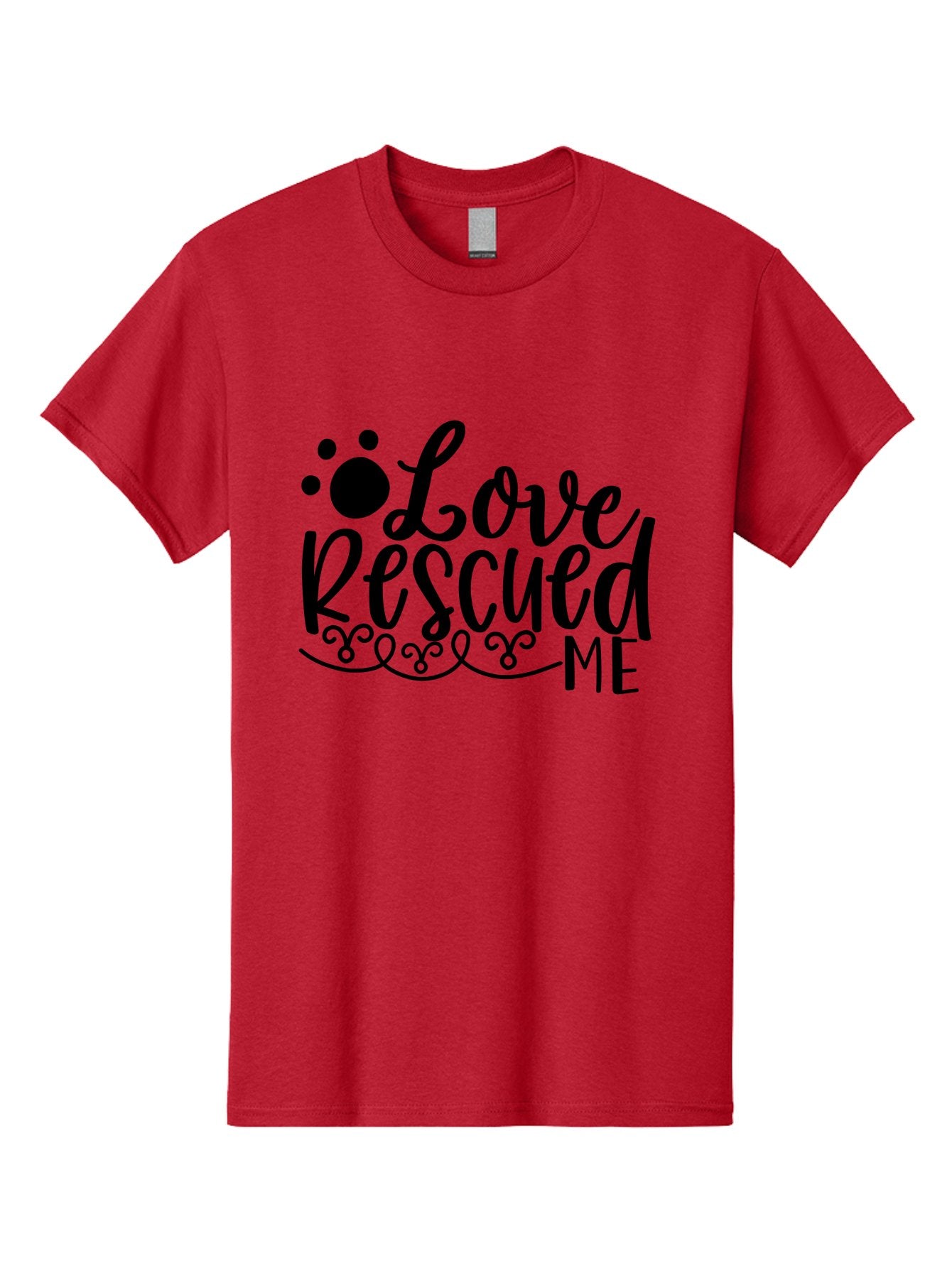 Love Rescued Me Men'S Graphic Tee, 100% Cotton, Comfortable Casual Summer Wear, Machine Washable, Love Rescued Me, Pet Rescue, Dog Lover, Animal Shelter, Adopt Don'T Shop, Pet Adoption, Rescue Dog, Furry Friend Aae474 3
