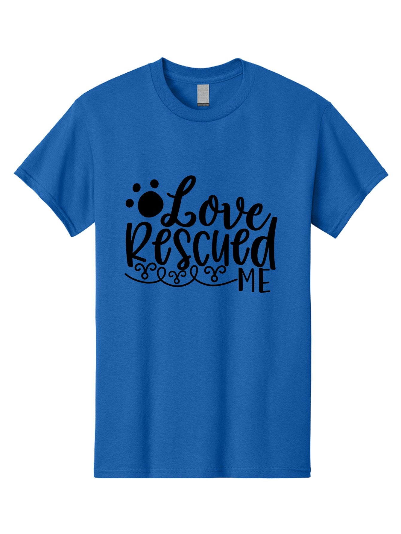 Love Rescued Me Men'S Graphic Tee, 100% Cotton, Comfortable Casual Summer Wear, Machine Washable, Love Rescued Me, Pet Rescue, Dog Lover, Animal Shelter, Adopt Don'T Shop, Pet Adoption, Rescue Dog, Furry Friend Aae474