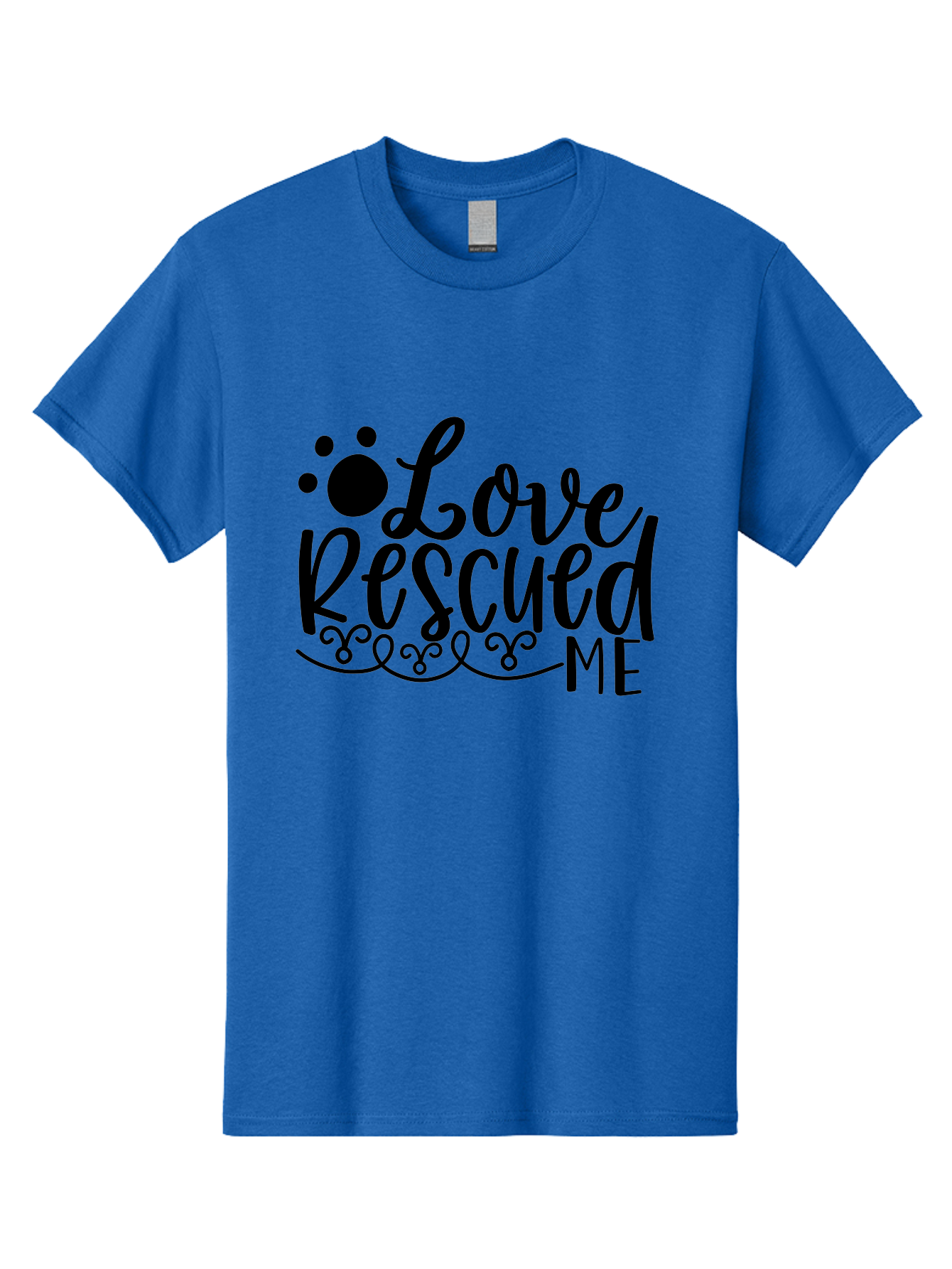 Love Rescued Me Men'S Graphic Tee, 100% Cotton, Comfortable Casual Summer Wear, Machine Washable, Love Rescued Me, Pet Rescue, Dog Lover, Animal Shelter, Adopt Don'T Shop, Pet Adoption, Rescue Dog, Furry Friend Aae474 25