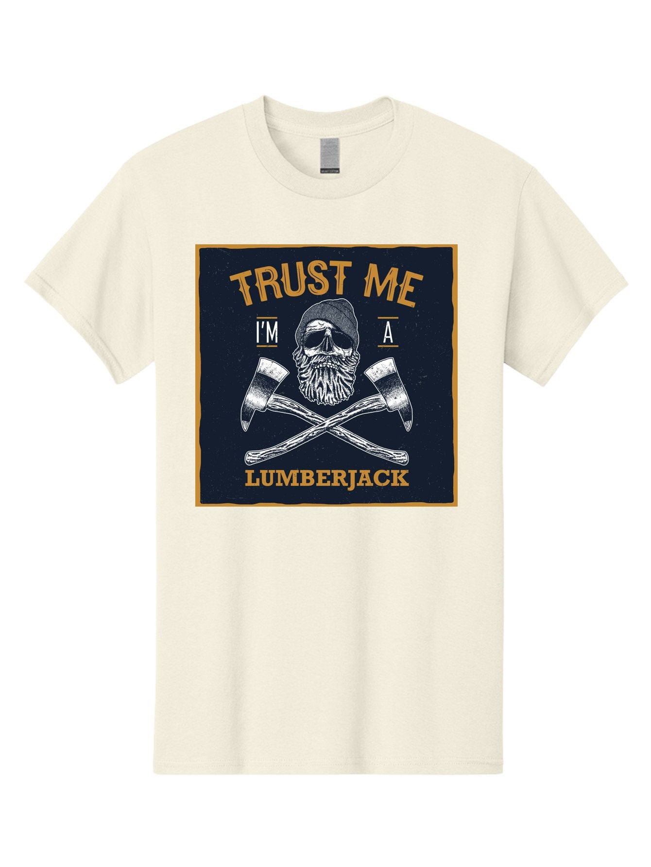 Lumberjack Skull 1 Men'S Graphic Tee, 100% Cotton, Comfortable Casual Summer Wear, Machine Washable, Lumberjack Graphic, Bearded Skull, Crossed Axes, Forest Worker, Woodcutter Symbol, Rustic Design, Vintage Style, Logging Industry Aae478 8