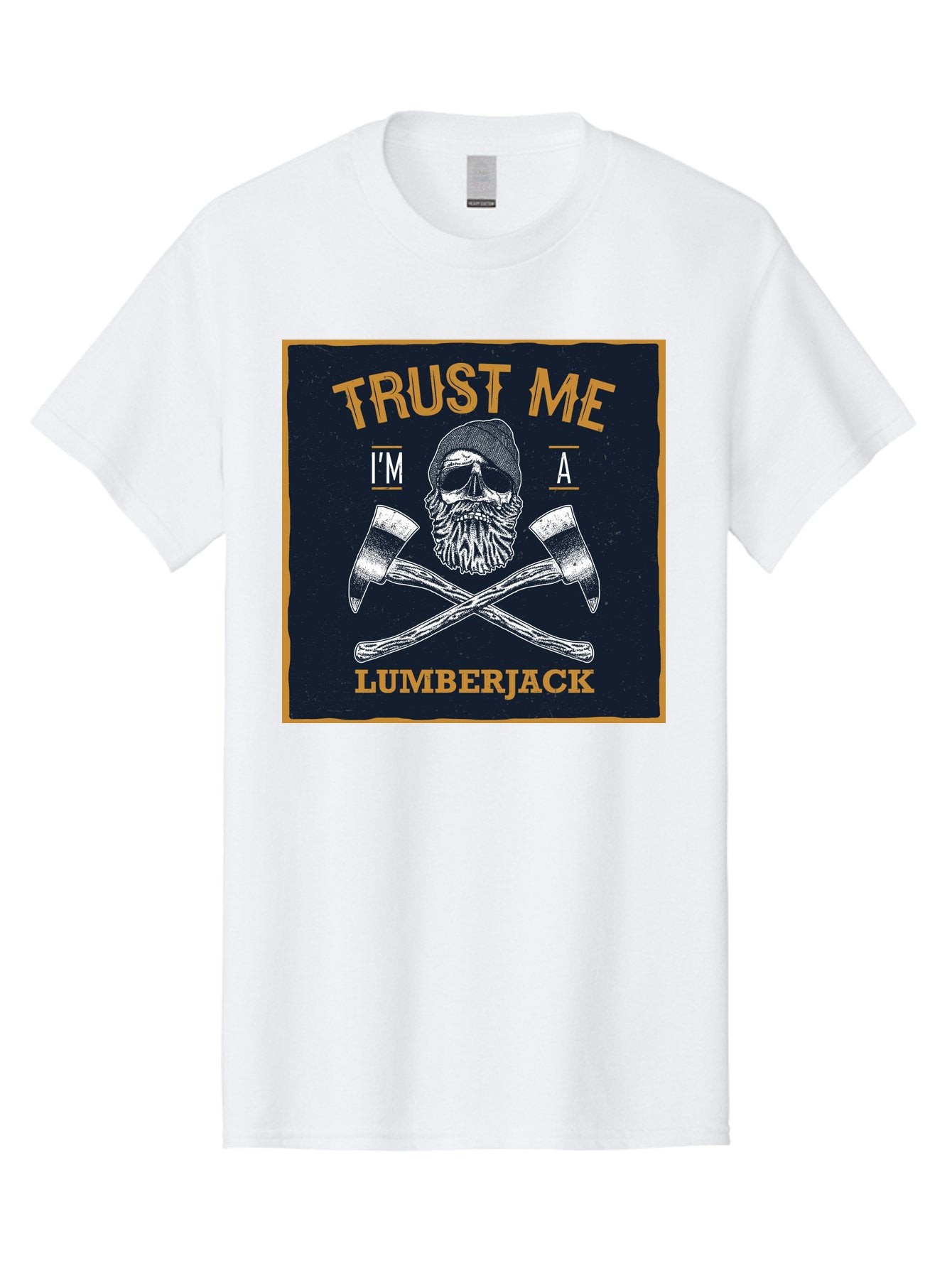 Lumberjack Skull 1 Men'S Graphic Tee, 100% Cotton, Comfortable Casual Summer Wear, Machine Washable, Lumberjack Graphic, Bearded Skull, Crossed Axes, Forest Worker, Woodcutter Symbol, Rustic Design, Vintage Style, Logging Industry Aae478 14