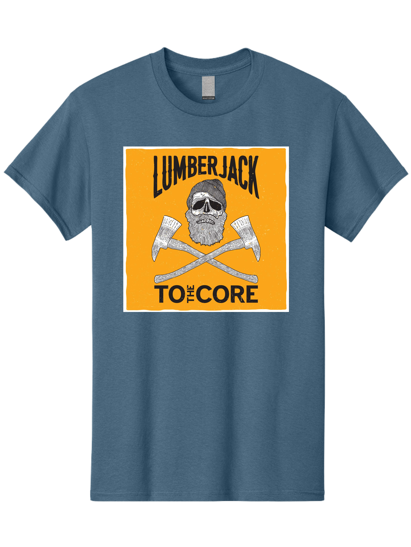 Lumberjack Skull 3 Men'S Graphic Tee, 100% Cotton, Comfortable Casual Summer Wear, Machine Washable, Lumberjack Skull, Crossed Axes, Woodcutting, Forestry, Rugged Outdoors, Timber Industry, Axe Throwing, Bearded Lumberjack, Skull With Hat Aae480