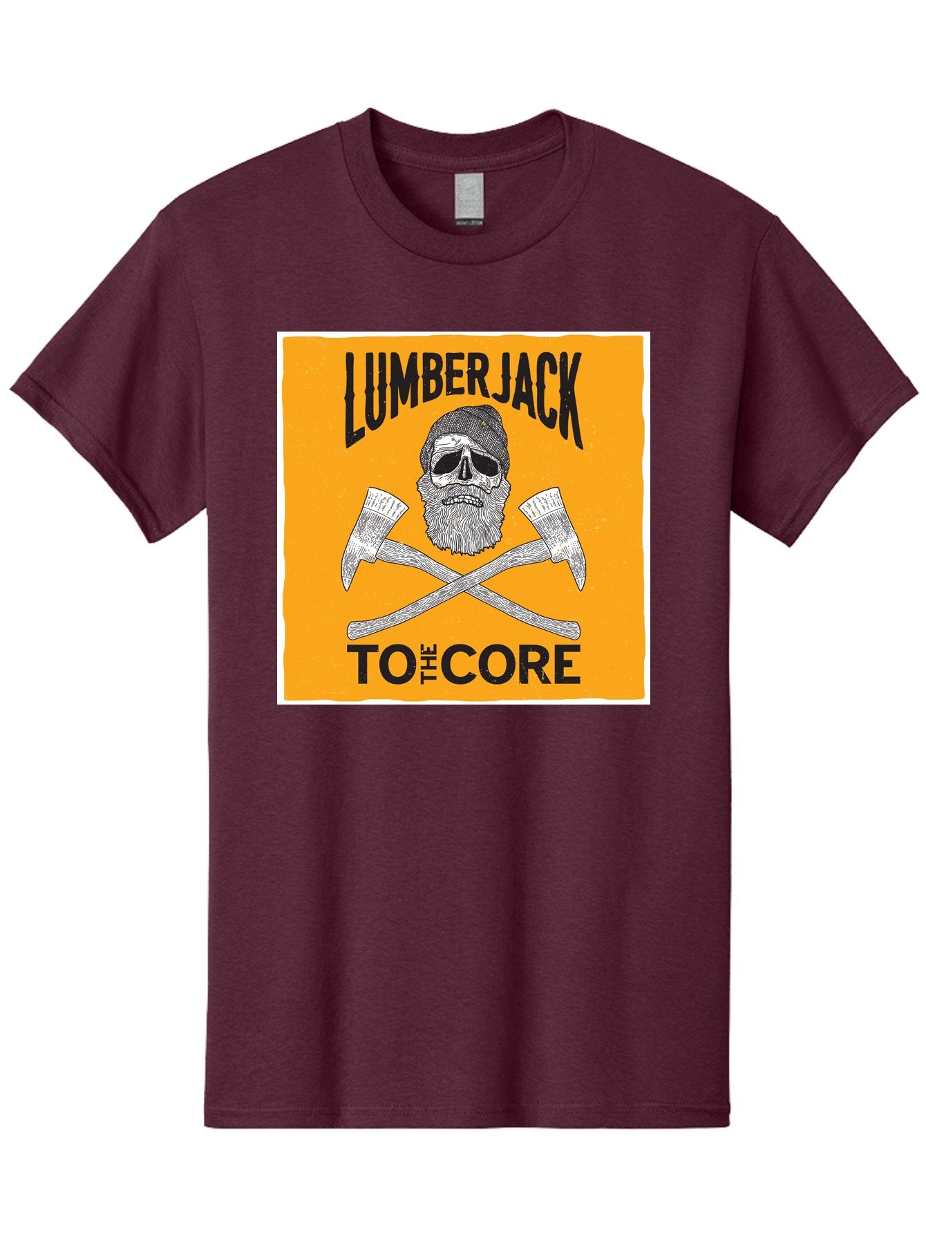 Lumberjack Skull 3 Men'S Graphic Tee, 100% Cotton, Comfortable Casual Summer Wear, Machine Washable, Lumberjack Skull, Crossed Axes, Woodcutting, Forestry, Rugged Outdoors, Timber Industry, Axe Throwing, Bearded Lumberjack, Skull With Hat Aae480 4