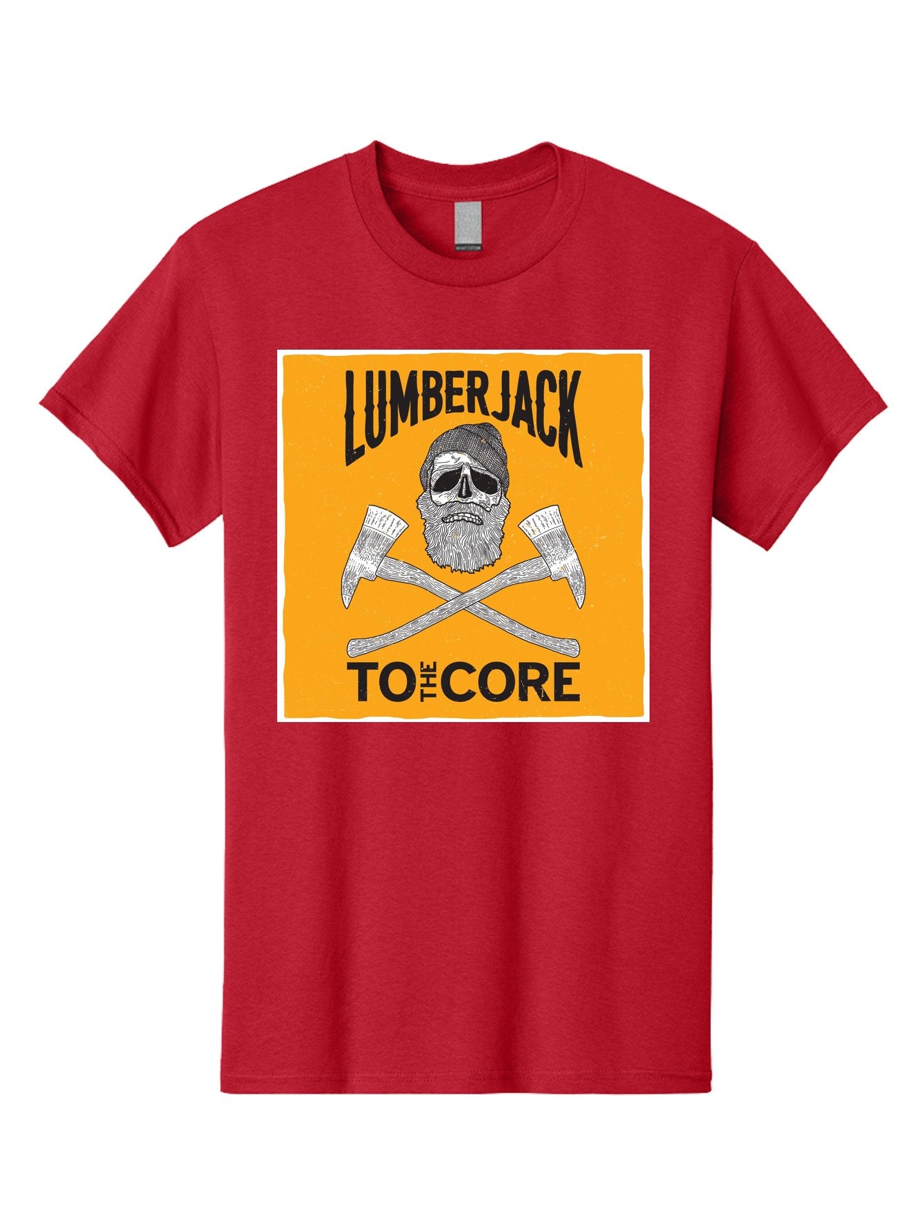 Lumberjack Skull 3 Men'S Graphic Tee, 100% Cotton, Comfortable Casual Summer Wear, Machine Washable, Lumberjack Skull, Crossed Axes, Woodcutting, Forestry, Rugged Outdoors, Timber Industry, Axe Throwing, Bearded Lumberjack, Skull With Hat Aae480