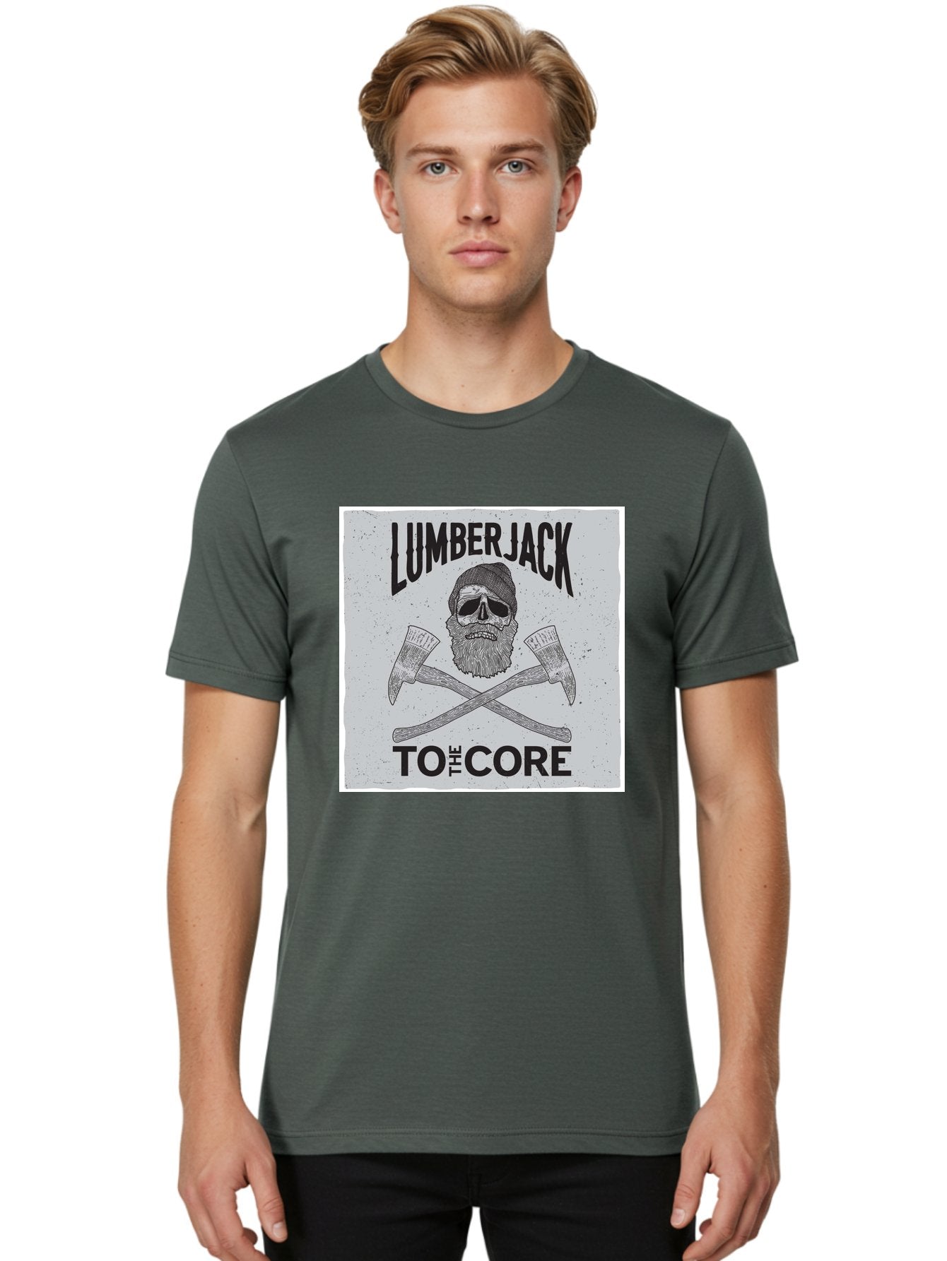 Lumberjack Skull 4 Men'S Graphic Tee, 100% Cotton, Comfortable Casual Summer Wear, Machine Washable, Lumberjack, Skull And Crossbones, Axe, Bearded Skull, Lumberjack Theme, Woodsman, Logging, Vintage, Grunge, Skull Art, Bold Typography Aae481 20