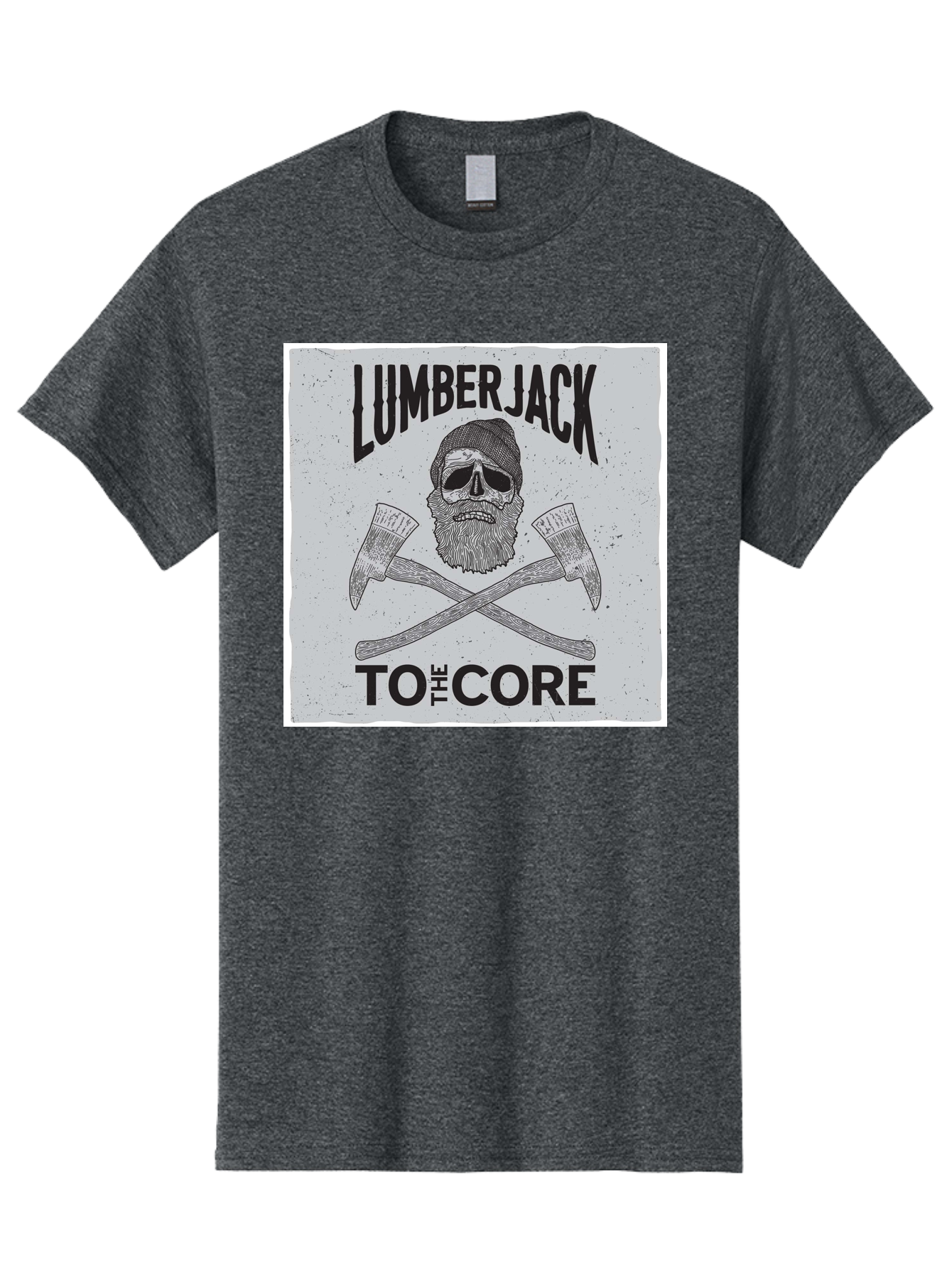 Lumberjack Skull 4 Men'S Graphic Tee, 100% Cotton, Comfortable Casual Summer Wear, Machine Washable, Lumberjack, Skull And Crossbones, Axe, Bearded Skull, Lumberjack Theme, Woodsman, Logging, Vintage, Grunge, Skull Art, Bold Typography Aae481