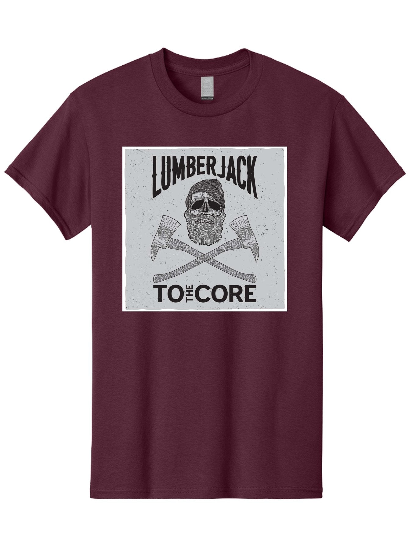 Lumberjack Skull 4 Men'S Graphic Tee, 100% Cotton, Comfortable Casual Summer Wear, Machine Washable, Lumberjack, Skull And Crossbones, Axe, Bearded Skull, Lumberjack Theme, Woodsman, Logging, Vintage, Grunge, Skull Art, Bold Typography Aae481