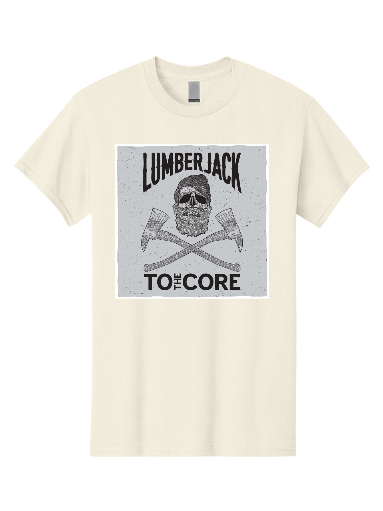 Lumberjack Skull 4 Men'S Graphic Tee, 100% Cotton, Comfortable Casual Summer Wear, Machine Washable, Lumberjack, Skull And Crossbones, Axe, Bearded Skull, Lumberjack Theme, Woodsman, Logging, Vintage, Grunge, Skull Art, Bold Typography Aae481 4