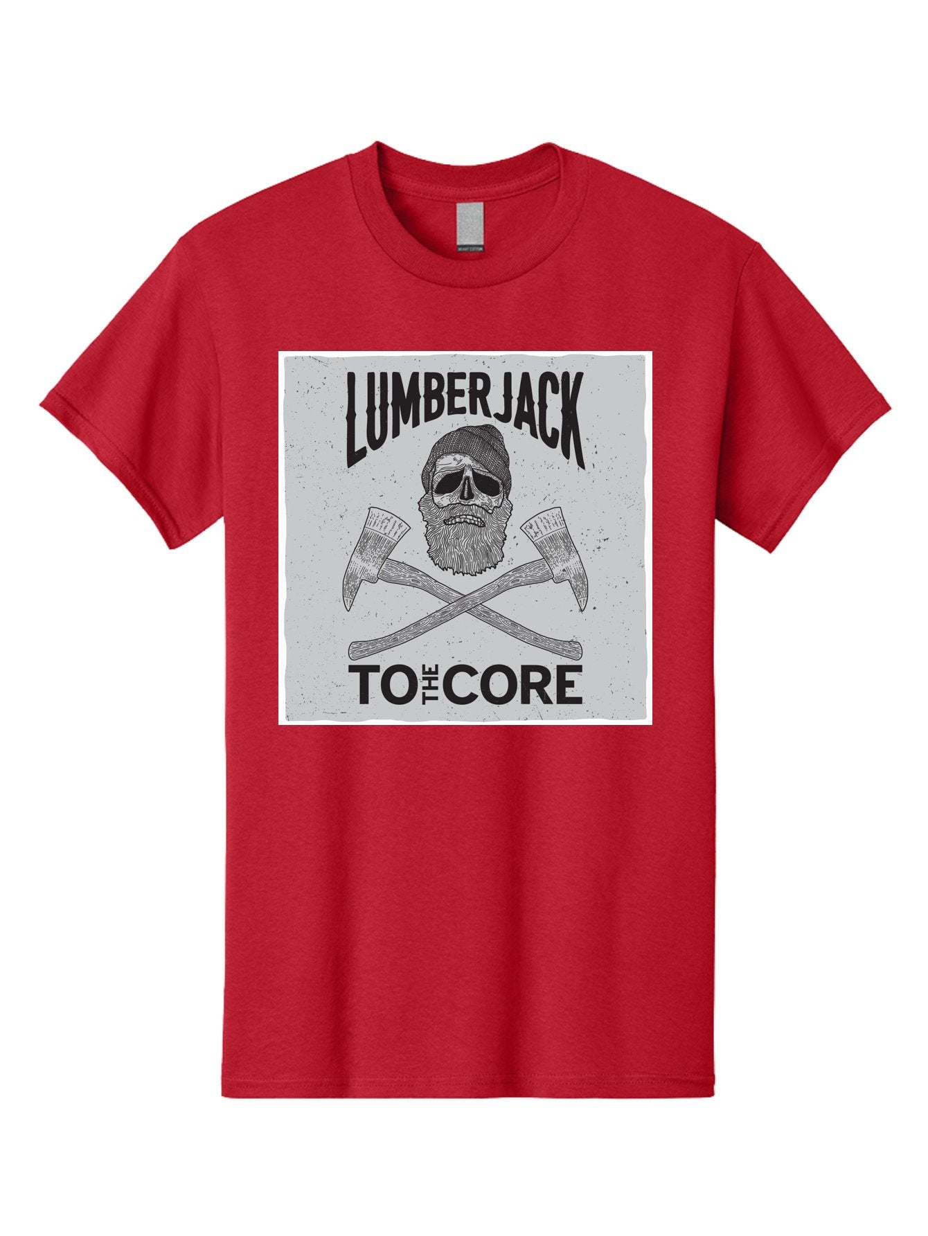 Lumberjack Skull 4 Men'S Graphic Tee, 100% Cotton, Comfortable Casual Summer Wear, Machine Washable, Lumberjack, Skull And Crossbones, Axe, Bearded Skull, Lumberjack Theme, Woodsman, Logging, Vintage, Grunge, Skull Art, Bold Typography Aae481 3
