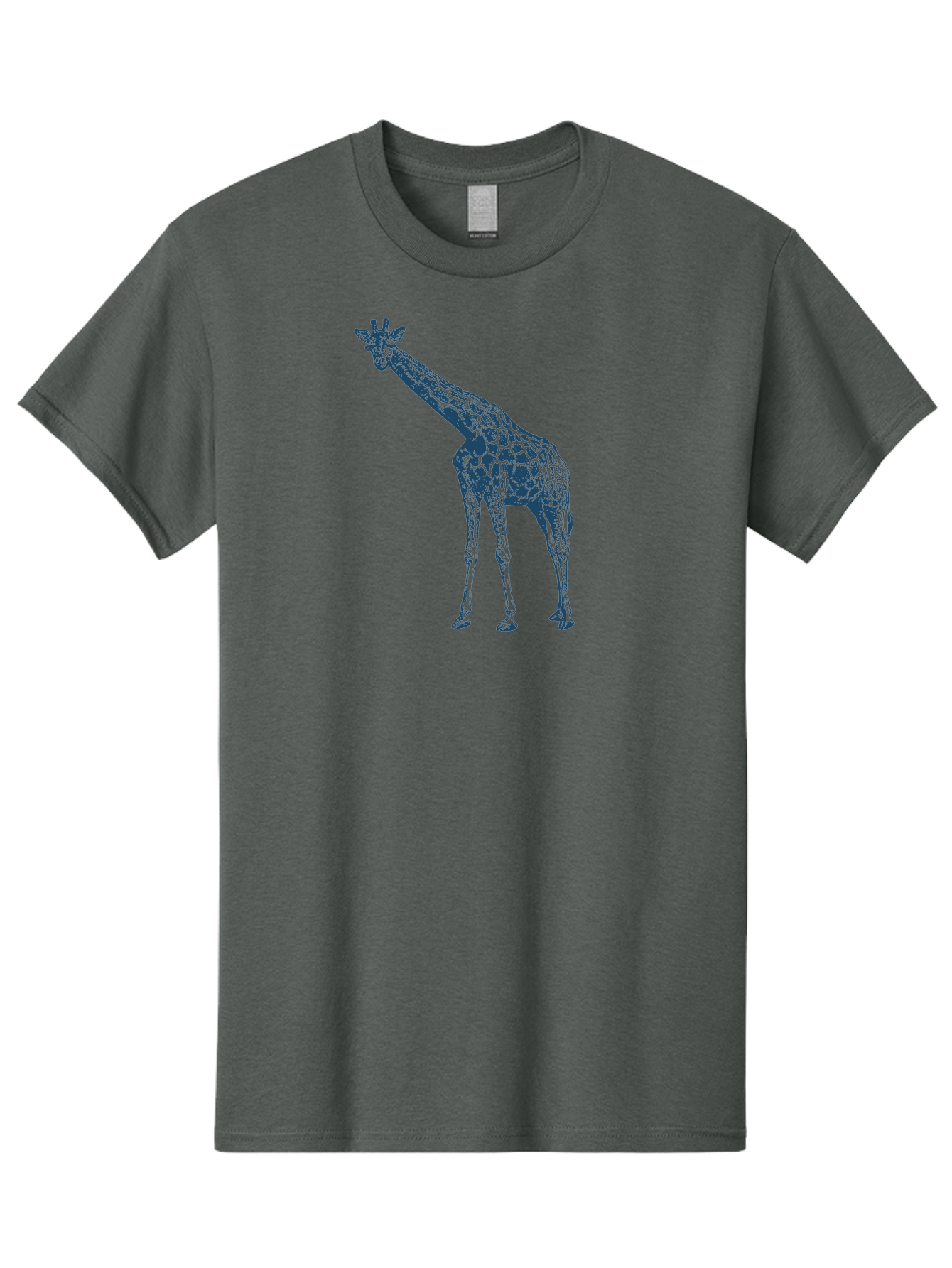 Majestic Giraffe Men'S Graphic Tee, 100% Cotton, Comfortable Casual Summer Wear, Machine Washable, Giraffe Illustration, Wild Animal, Spotted Fur, Tall Mammal, Wildlife Art, Pop Art Style, Blue And Green Graphic, Animal Design Aae485 15