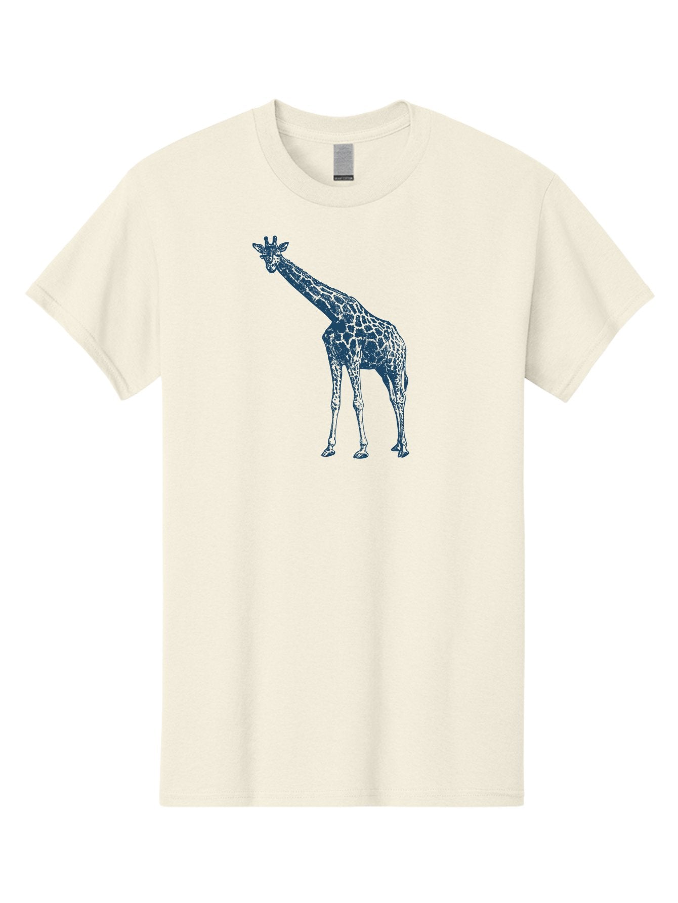 Majestic Giraffe Men'S Graphic Tee, 100% Cotton, Comfortable Casual Summer Wear, Machine Washable, Giraffe Illustration, Wild Animal, Spotted Fur, Tall Mammal, Wildlife Art, Pop Art Style, Blue And Green Graphic, Animal Design Aae485 12