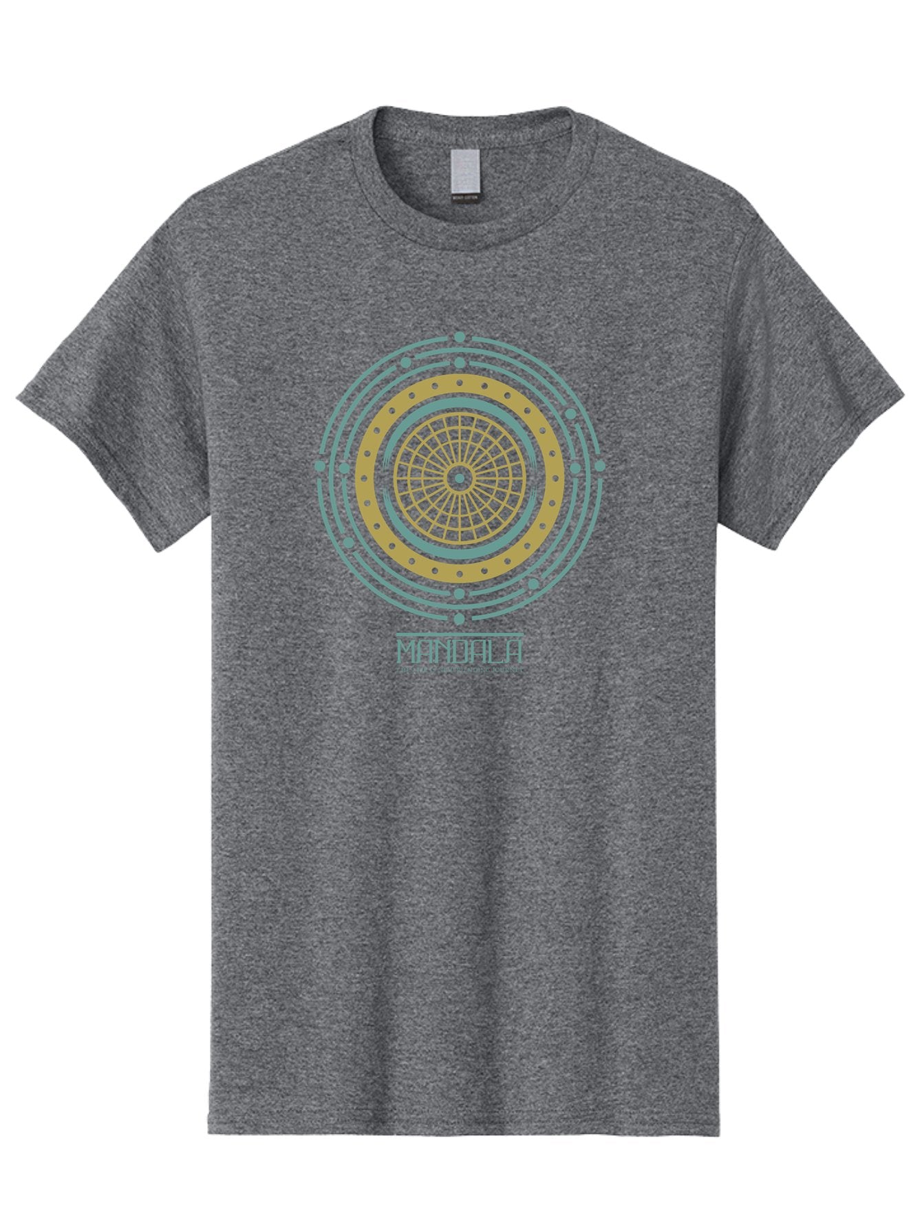 Mandala Men'S Graphic Tee, 100% Cotton, Comfortable Casual Summer Wear, Machine Washable, Sacred Geometry, Metaphysical Symbol, Spiritual Icon, Mystical Art, Esoteric Design, Geometric Pattern, Concentric Circles, Sacred Symbol, Aae489 4