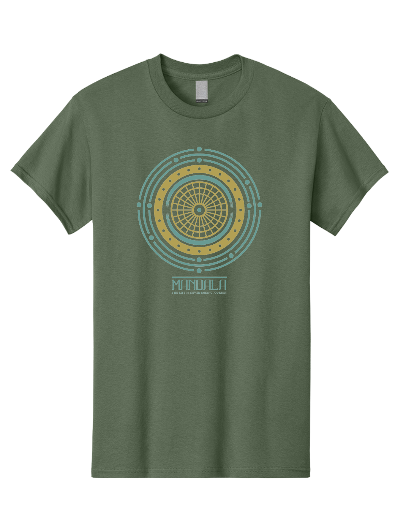 Mandala Men'S Graphic Tee, 100% Cotton, Comfortable Casual Summer Wear, Machine Washable, Sacred Geometry, Metaphysical Symbol, Spiritual Icon, Mystical Art, Esoteric Design, Geometric Pattern, Concentric Circles, Sacred Symbol, Aae489 19