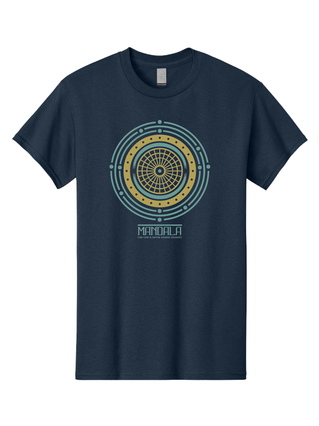 Mandala Men'S Graphic Tee, 100% Cotton, Comfortable Casual Summer Wear, Machine Washable, Sacred Geometry, Metaphysical Symbol, Spiritual Icon, Mystical Art, Esoteric Design, Geometric Pattern, Concentric Circles, Sacred Symbol, Aae489 23