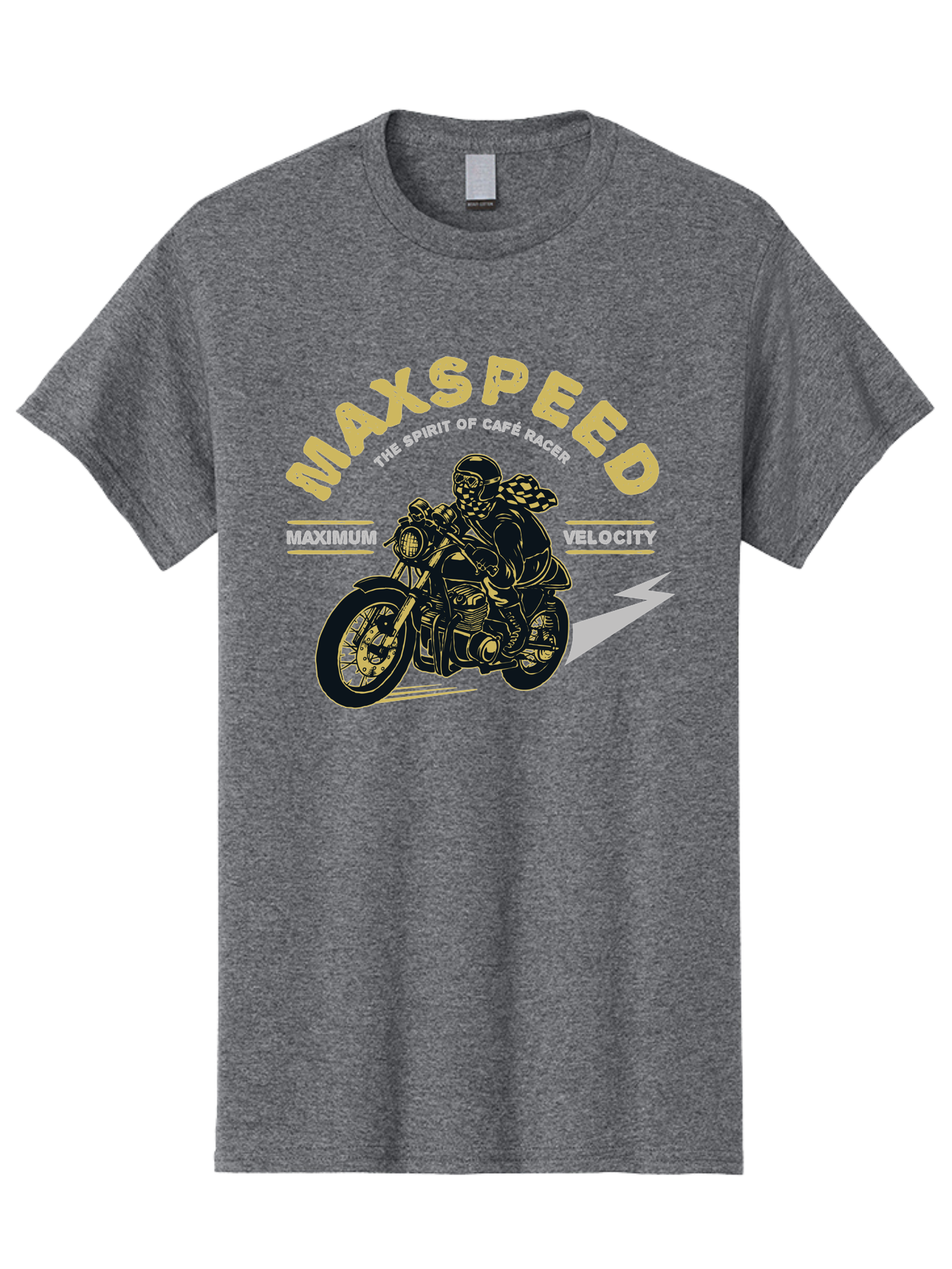 Max Speed Men'S Graphic Tee, 100% Cotton, Comfortable Casual Summer Wear, Machine Washable, Motorcycle Racing, Cape Racer, Maximum Velocity, Speed Enthusiast, Biker Culture, Racing Spirit, Vintage Motorcycle, Adventure Ride Aae492 3