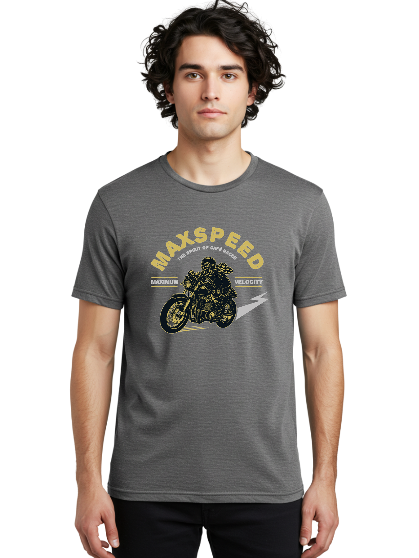 Max Speed Men'S Graphic Tee, 100% Cotton, Comfortable Casual Summer Wear, Machine Washable, Motorcycle Racing, Cape Racer, Maximum Velocity, Speed Enthusiast, Biker Culture, Racing Spirit, Vintage Motorcycle, Adventure Ride Aae492 4