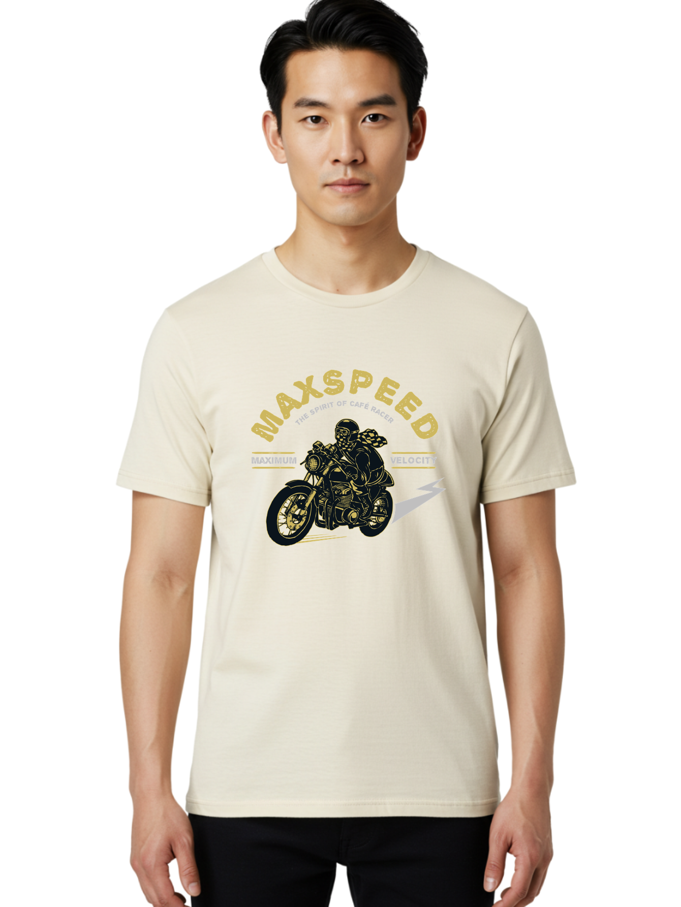 Max Speed Men'S Graphic Tee, 100% Cotton, Comfortable Casual Summer Wear, Machine Washable, Motorcycle Racing, Cape Racer, Maximum Velocity, Speed Enthusiast, Biker Culture, Racing Spirit, Vintage Motorcycle, Adventure Ride Aae492 10