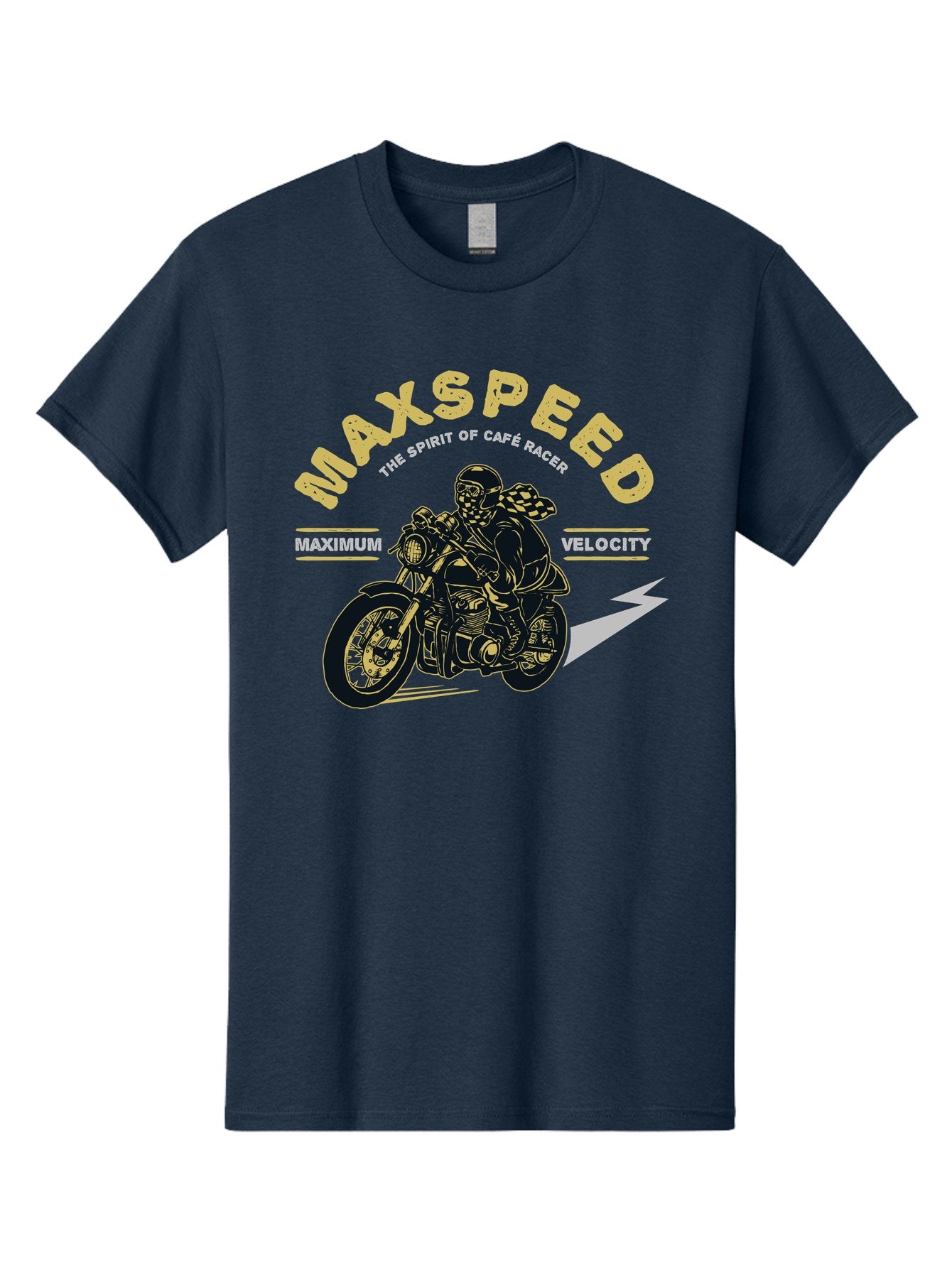 Max Speed Men'S Graphic Tee, 100% Cotton, Comfortable Casual Summer Wear, Machine Washable, Motorcycle Racing, Cape Racer, Maximum Velocity, Speed Enthusiast, Biker Culture, Racing Spirit, Vintage Motorcycle, Adventure Ride Aae492