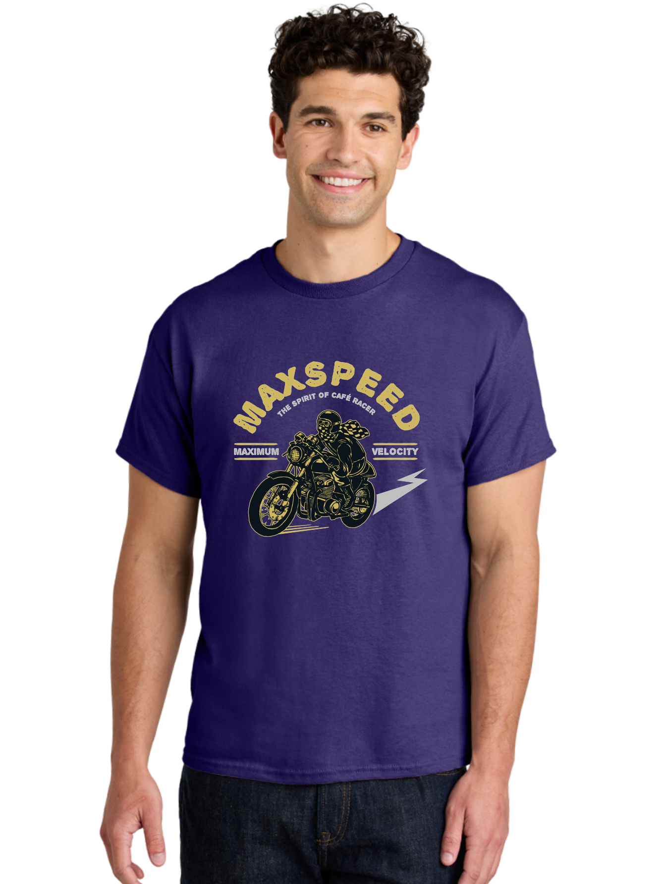 Max Speed Men'S Graphic Tee, 100% Cotton, Comfortable Casual Summer Wear, Machine Washable, Motorcycle Racing, Cape Racer, Maximum Velocity, Speed Enthusiast, Biker Culture, Racing Spirit, Vintage Motorcycle, Adventure Ride Aae492 16