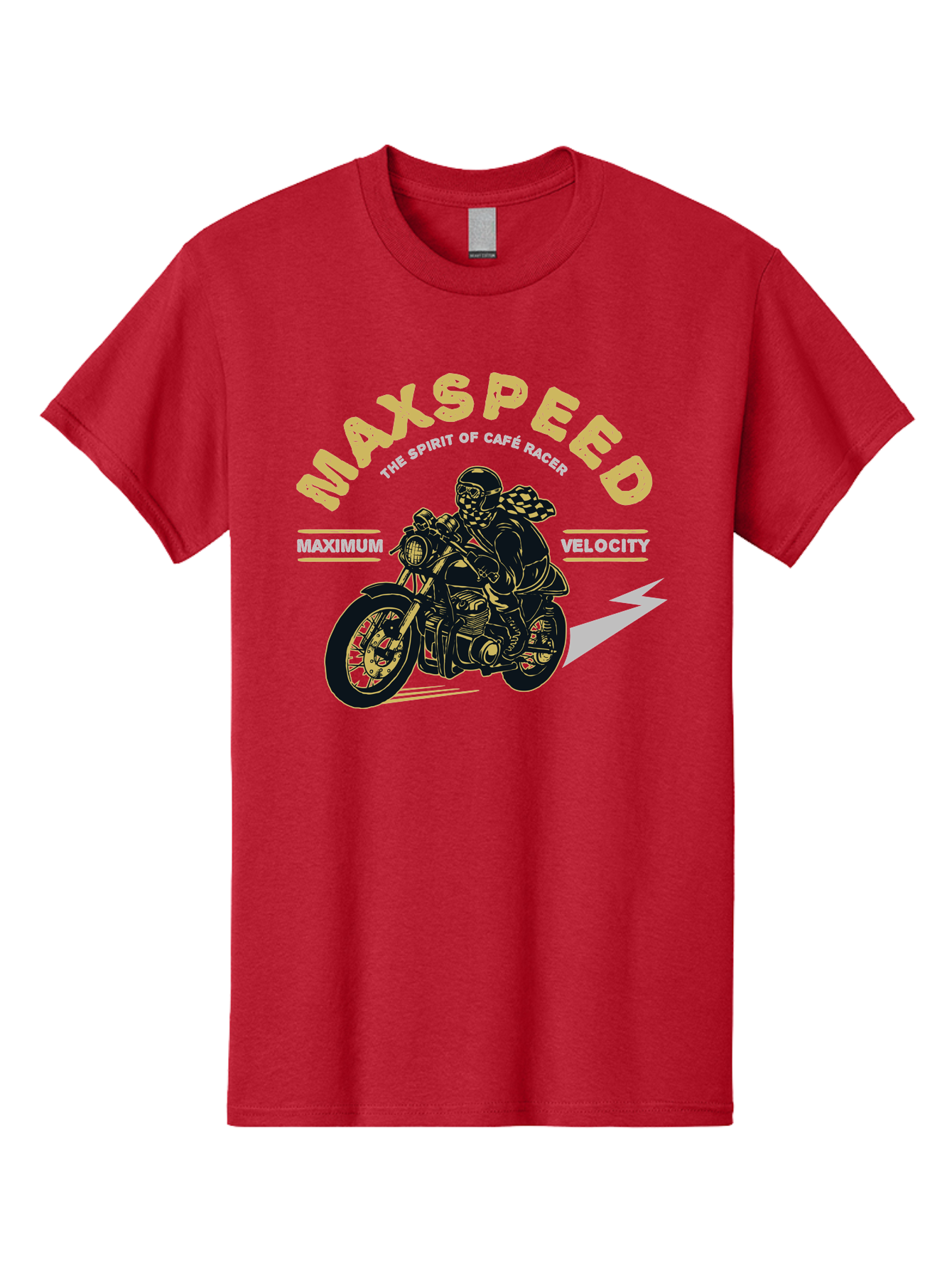 Max Speed Men'S Graphic Tee, 100% Cotton, Comfortable Casual Summer Wear, Machine Washable, Motorcycle Racing, Cape Racer, Maximum Velocity, Speed Enthusiast, Biker Culture, Racing Spirit, Vintage Motorcycle, Adventure Ride Aae492
