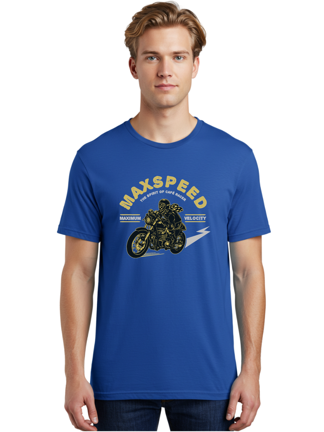 Max Speed Men'S Graphic Tee, 100% Cotton, Comfortable Casual Summer Wear, Machine Washable, Motorcycle Racing, Cape Racer, Maximum Velocity, Speed Enthusiast, Biker Culture, Racing Spirit, Vintage Motorcycle, Adventure Ride Aae492 18
