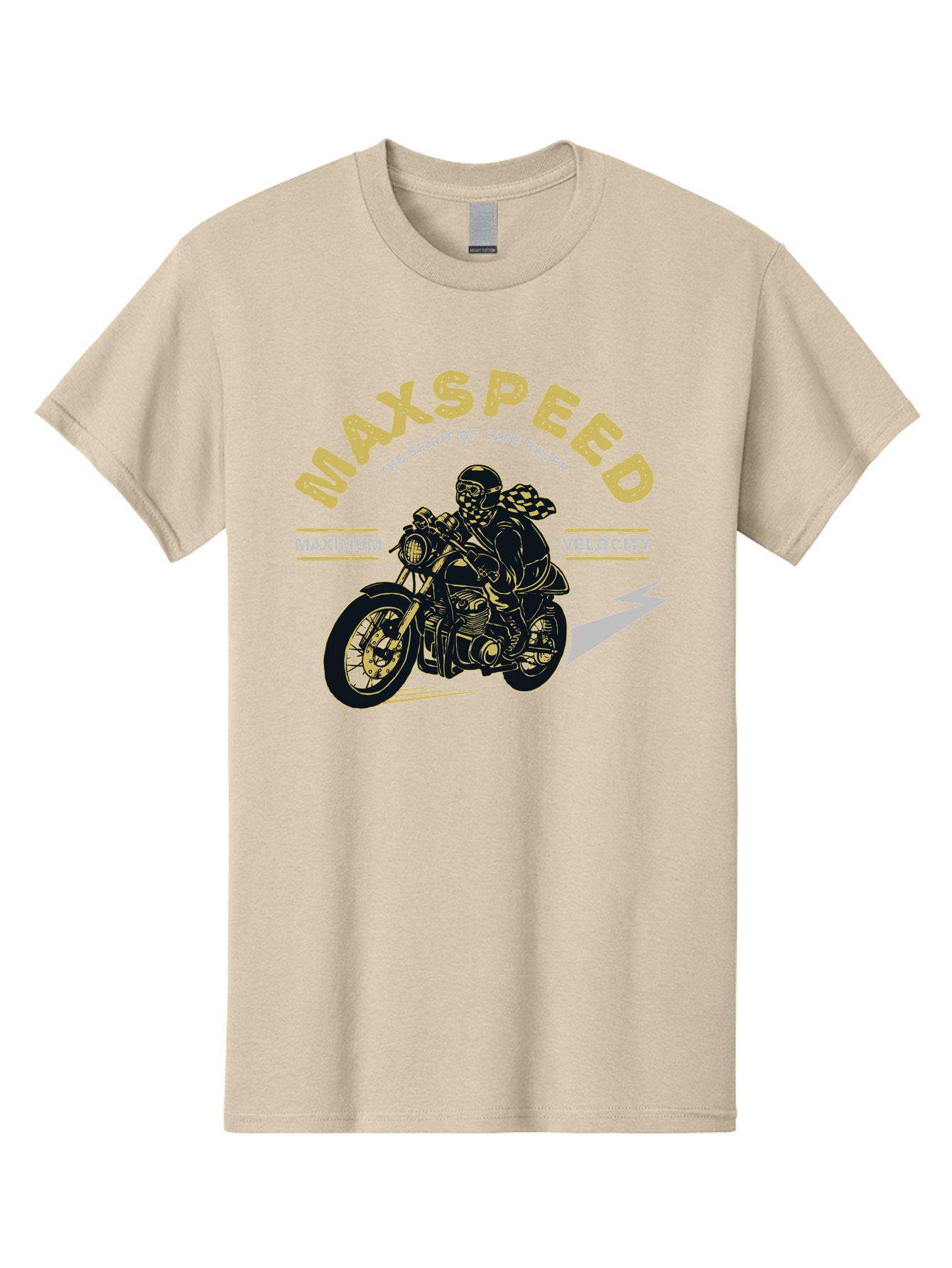 Max Speed Men'S Graphic Tee, 100% Cotton, Comfortable Casual Summer Wear, Machine Washable, Motorcycle Racing, Cape Racer, Maximum Velocity, Speed Enthusiast, Biker Culture, Racing Spirit, Vintage Motorcycle, Adventure Ride Aae492 7