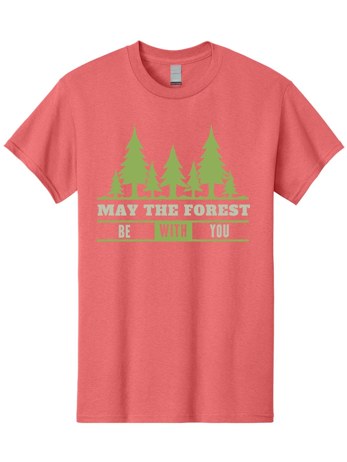 May The Forest Be With You Men'S Graphic Tee, 100% Cotton, Comfortable Casual Summer Wear, Machine Washable, Star Wars Parody, Eco-Friendly Slogans, Funny Quotes, Forest Graphics, Silhouette Trees, Geeky Humor, Nature Lover Gifts Aae494 15
