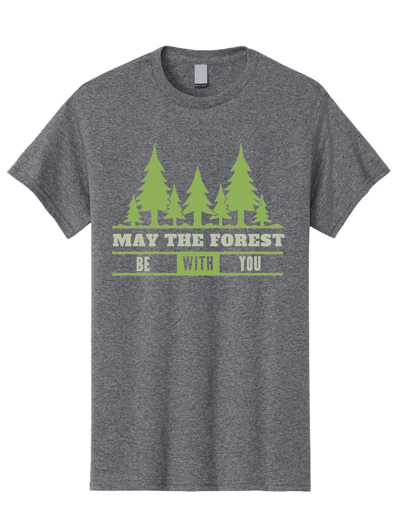 May The Forest Be With You Men'S Graphic Tee, 100% Cotton, Comfortable Casual Summer Wear, Machine Washable, Star Wars Parody, Eco-Friendly Slogans, Funny Quotes, Forest Graphics, Silhouette Trees, Geeky Humor, Nature Lover Gifts Aae494 29