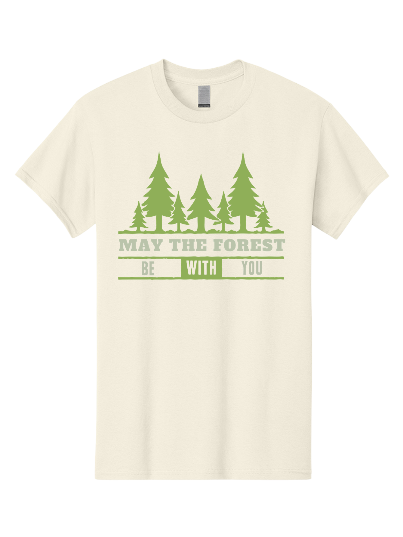 May The Forest Be With You Men'S Graphic Tee, 100% Cotton, Comfortable Casual Summer Wear, Machine Washable, Star Wars Parody, Eco-Friendly Slogans, Funny Quotes, Forest Graphics, Silhouette Trees, Geeky Humor, Nature Lover Gifts Aae494 15