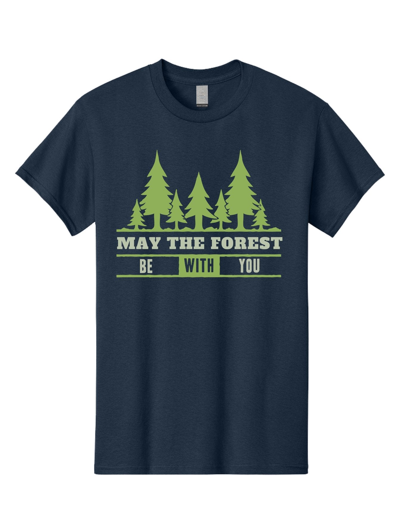 May The Forest Be With You Men'S Graphic Tee, 100% Cotton, Comfortable Casual Summer Wear, Machine Washable, Star Wars Parody, Eco-Friendly Slogans, Funny Quotes, Forest Graphics, Silhouette Trees, Geeky Humor, Nature Lover Gifts Aae494 11