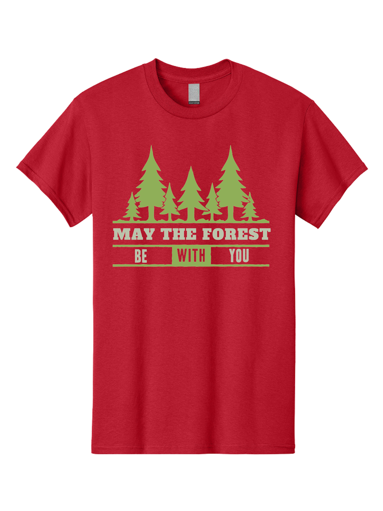 May The Forest Be With You Men'S Graphic Tee, 100% Cotton, Comfortable Casual Summer Wear, Machine Washable, Star Wars Parody, Eco-Friendly Slogans, Funny Quotes, Forest Graphics, Silhouette Trees, Geeky Humor, Nature Lover Gifts Aae494 19