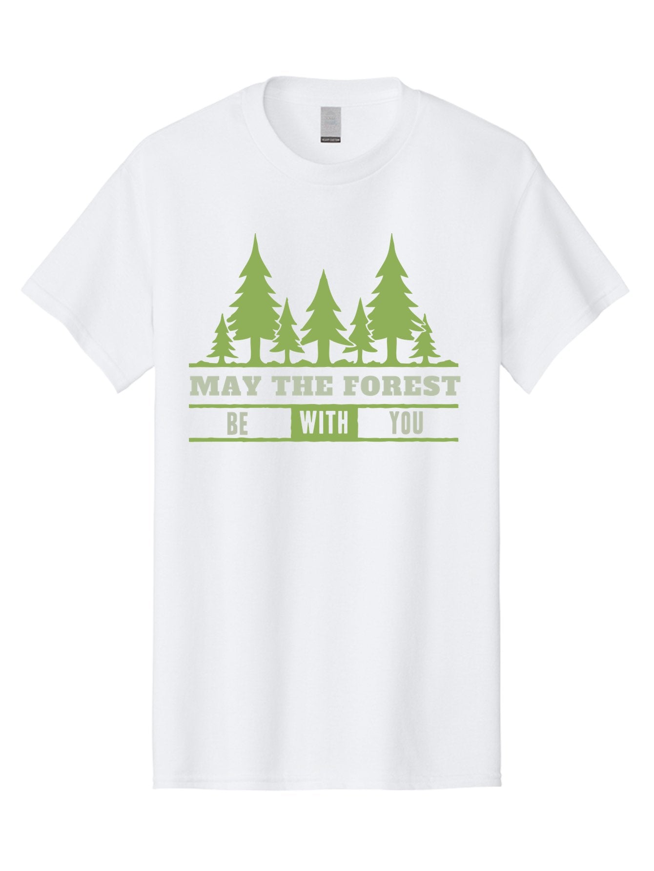May The Forest Be With You Men'S Graphic Tee, 100% Cotton, Comfortable Casual Summer Wear, Machine Washable, Star Wars Parody, Eco-Friendly Slogans, Funny Quotes, Forest Graphics, Silhouette Trees, Geeky Humor, Nature Lover Gifts Aae494 6