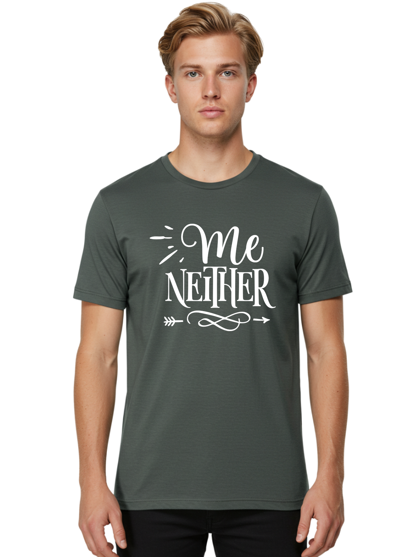 Me Neither - White Men'S Graphic Tee, 100% Cotton, Comfortable Casual Summer Wear, Machine Washable, Me Neither, Funny Quote, Witty Saying, Humorous Phrase, Relatable Humor, Sarcastic Expression, Clever Design Aae496 14