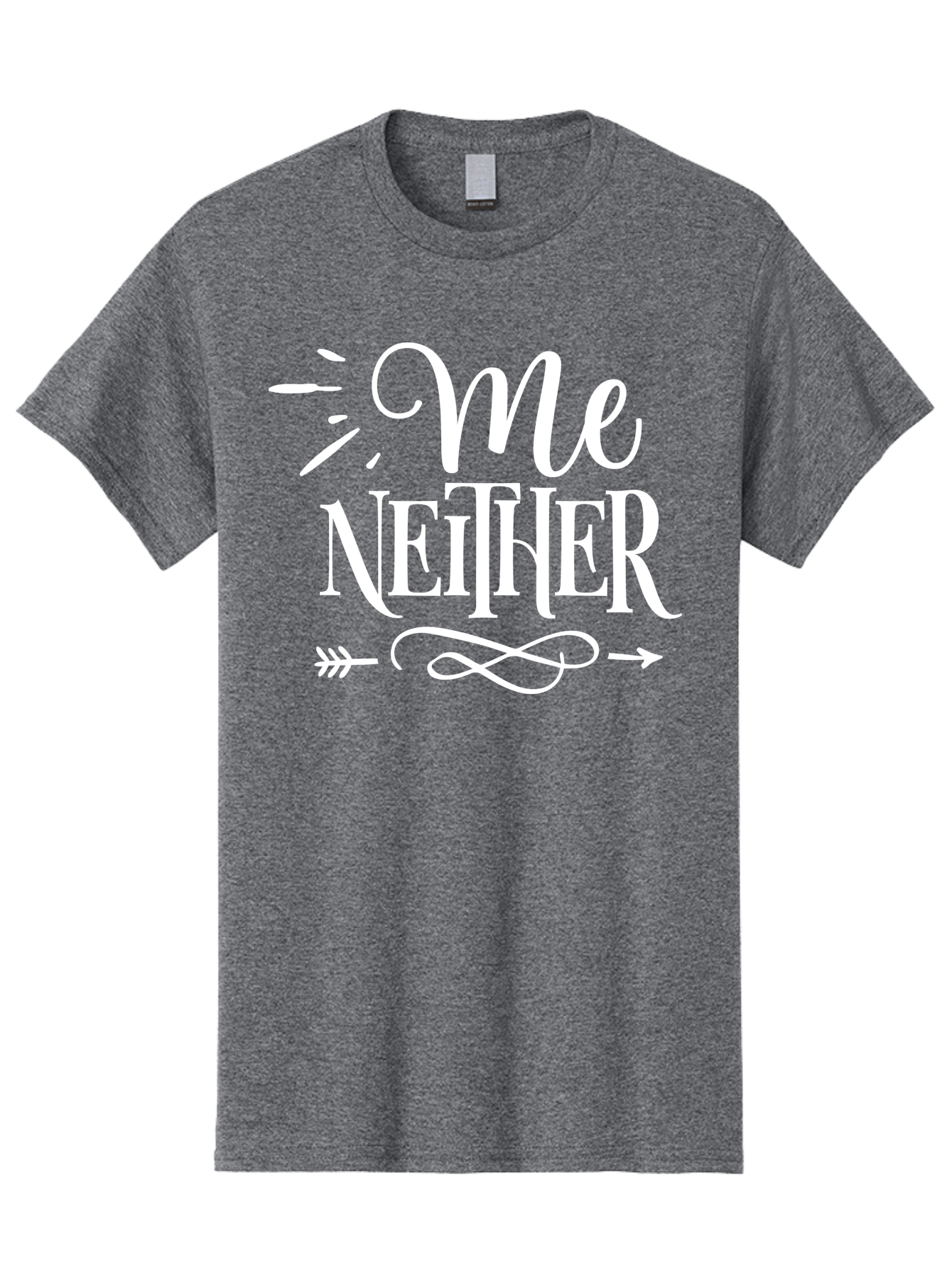 Me Neither - White Men'S Graphic Tee, 100% Cotton, Comfortable Casual Summer Wear, Machine Washable, Me Neither, Funny Quote, Witty Saying, Humorous Phrase, Relatable Humor, Sarcastic Expression, Clever Design Aae496