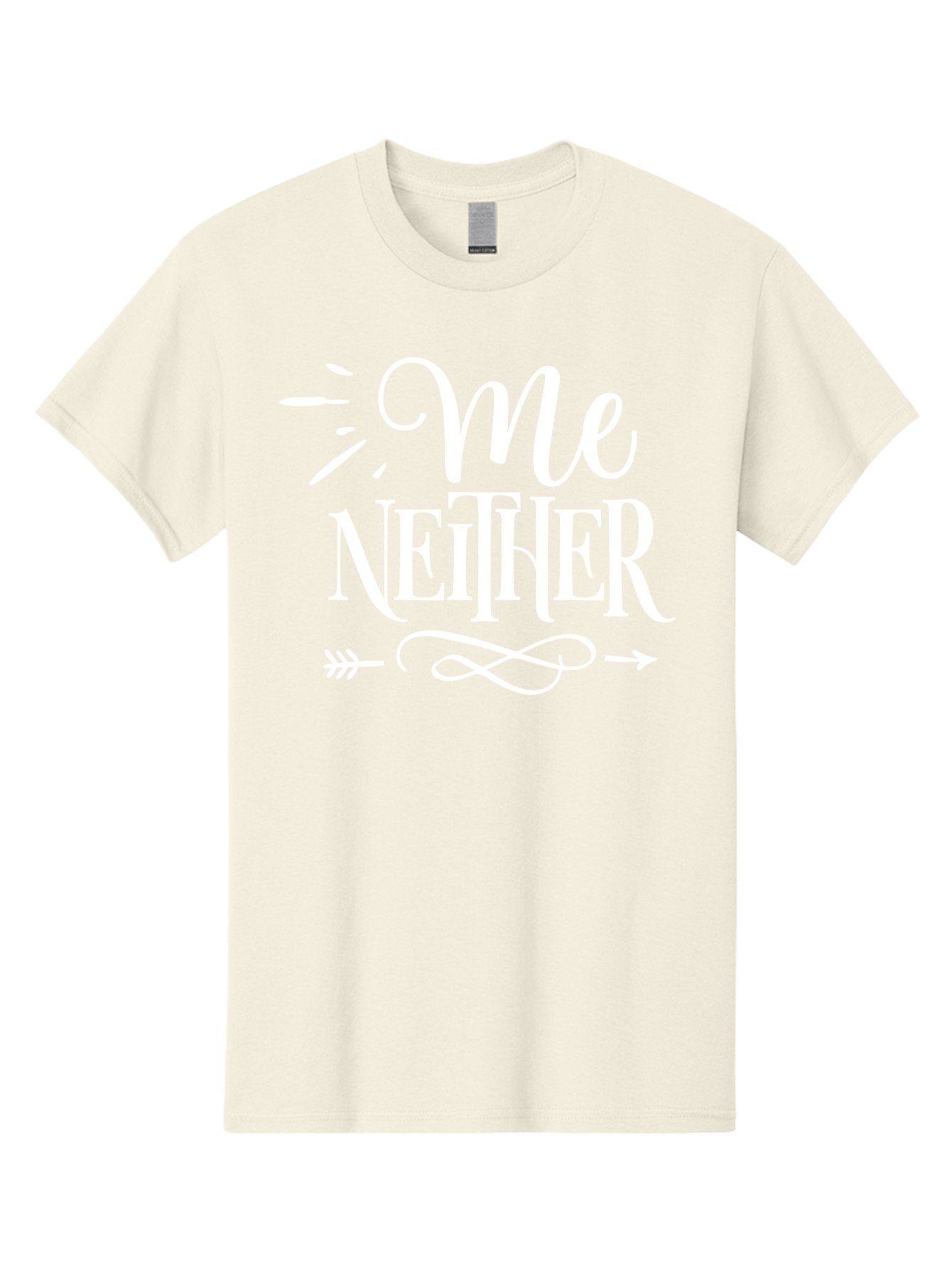 Me Neither - White Men'S Graphic Tee, 100% Cotton, Comfortable Casual Summer Wear, Machine Washable, Me Neither, Funny Quote, Witty Saying, Humorous Phrase, Relatable Humor, Sarcastic Expression, Clever Design Aae496