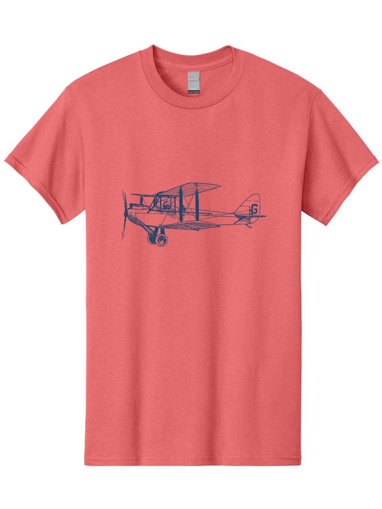 Midnight Flight Plane Men'S Graphic Tee, 100% Cotton, Comfortable Casual Summer Wear, Machine Washable, Vintage Biplane, Classic Aircraft Design, Historical Aviation, Retro Flying Machine, G Tail Identifier, Propeller Driven Plane, Aae504 12