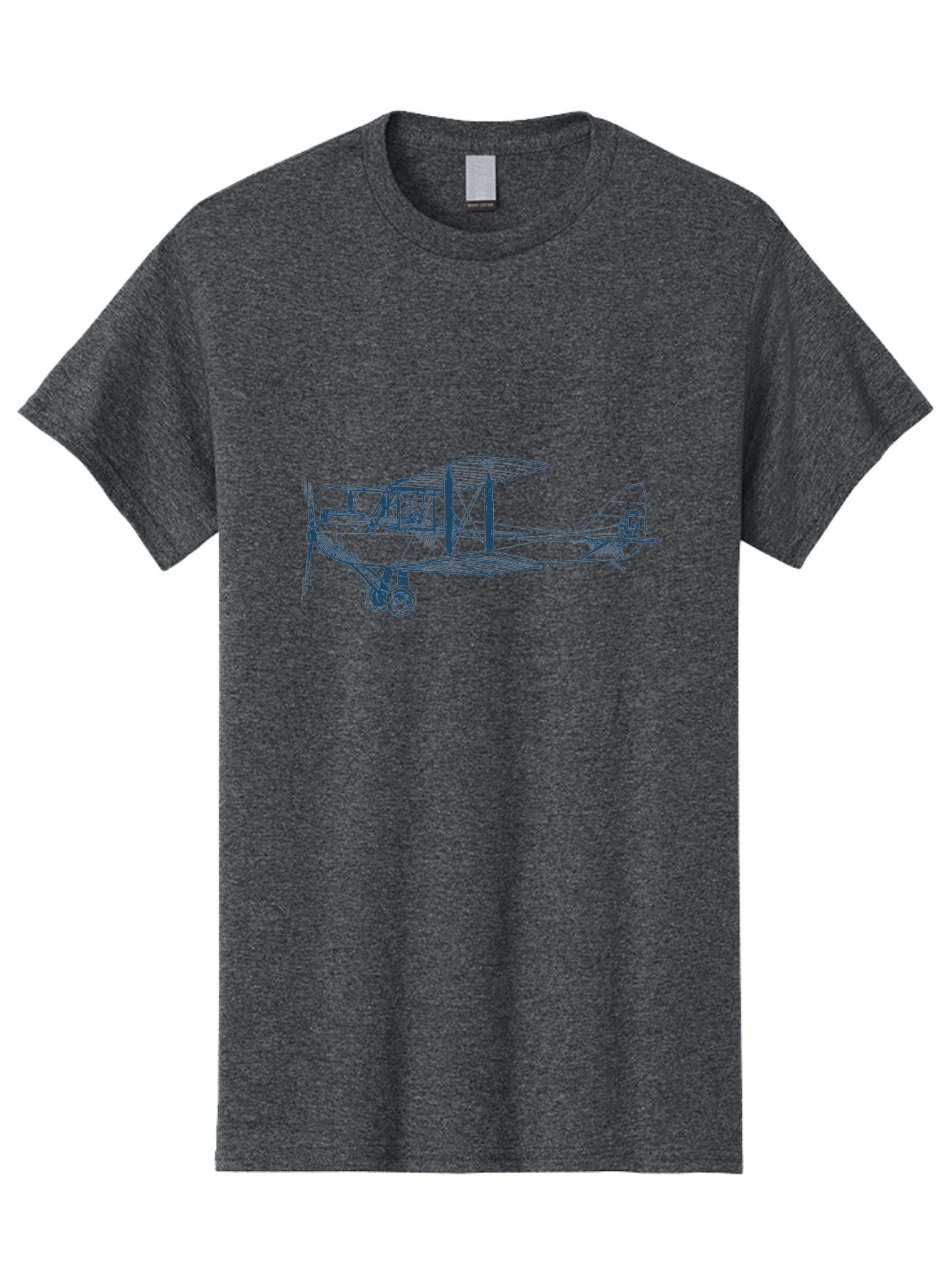 Midnight Flight Plane Men'S Graphic Tee, 100% Cotton, Comfortable Casual Summer Wear, Machine Washable, Vintage Biplane, Classic Aircraft Design, Historical Aviation, Retro Flying Machine, G Tail Identifier, Propeller Driven Plane, Aae504 12