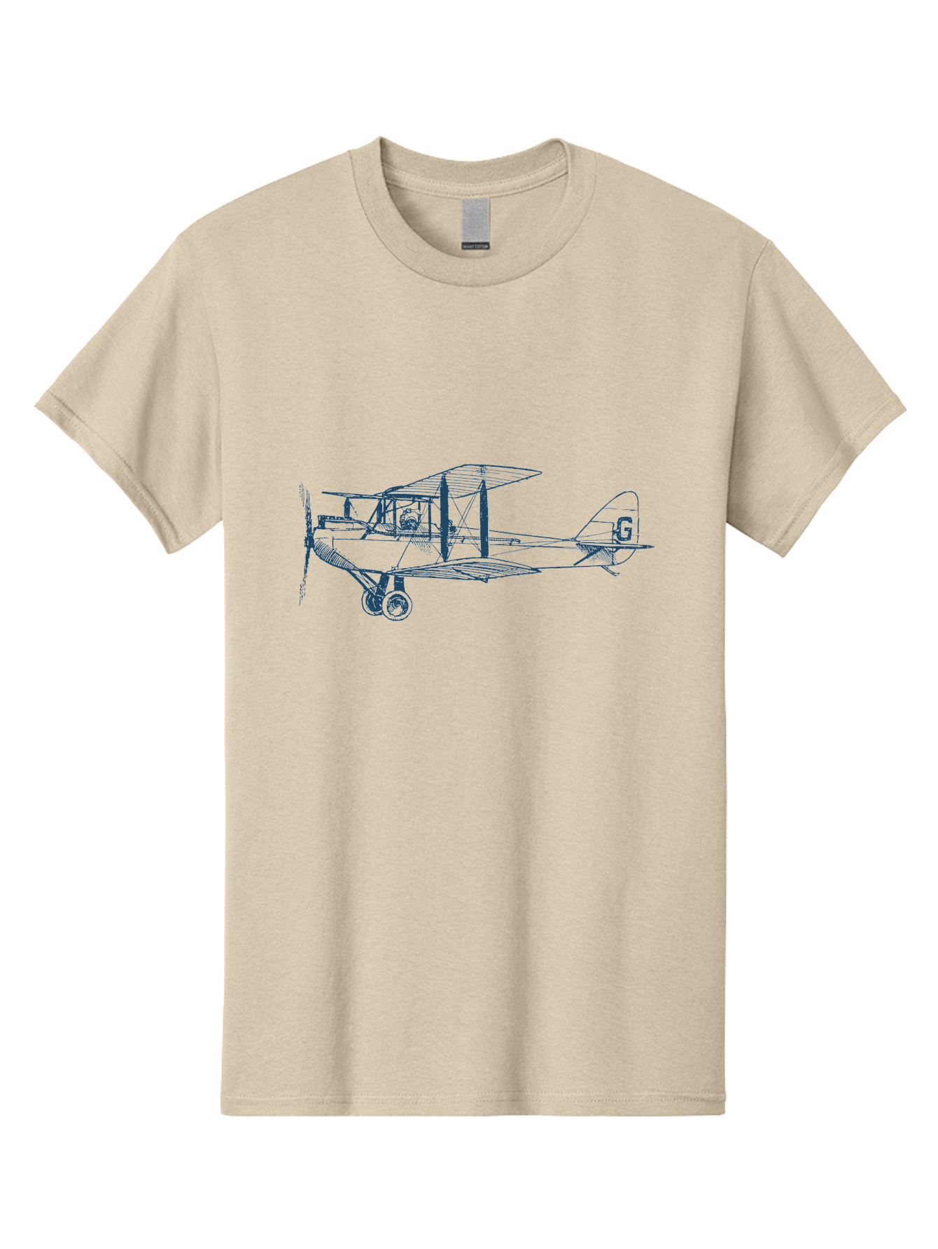 Midnight Flight Plane Men'S Graphic Tee, 100% Cotton, Comfortable Casual Summer Wear, Machine Washable, Vintage Biplane, Classic Aircraft Design, Historical Aviation, Retro Flying Machine, G Tail Identifier, Propeller Driven Plane, Aae504 15