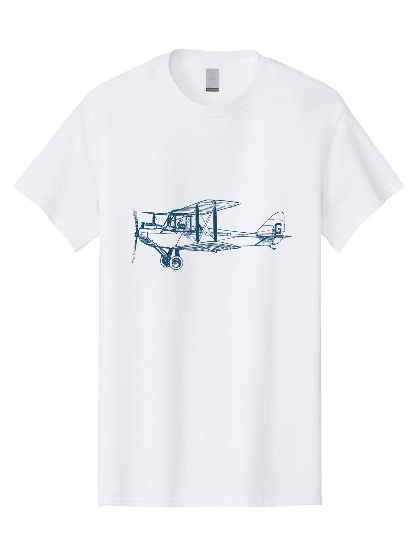Midnight Flight Plane Men'S Graphic Tee, 100% Cotton, Comfortable Casual Summer Wear, Machine Washable, Vintage Biplane, Classic Aircraft Design, Historical Aviation, Retro Flying Machine, G Tail Identifier, Propeller Driven Plane, Aae504 7