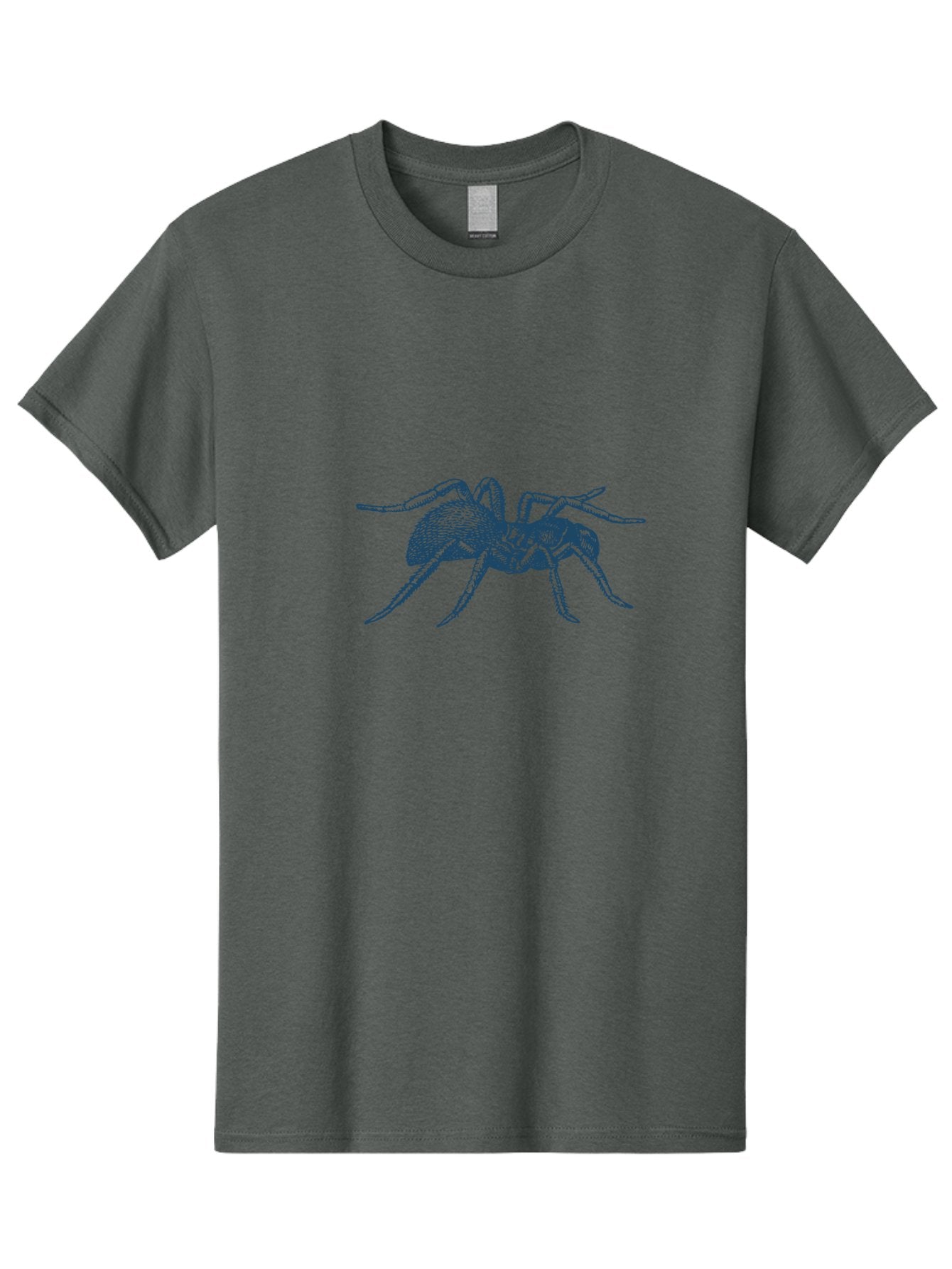 Midnight Spider Men'S Graphic Tee, 100% Cotton, Comfortable Casual Summer Wear, Machine Washable, Spider Illustration, Arachnid Art, Creepy Crawlers, Eight-Legged Creature, Spider Graphics, Insect Design, Dark Blue Spider Aae505 10