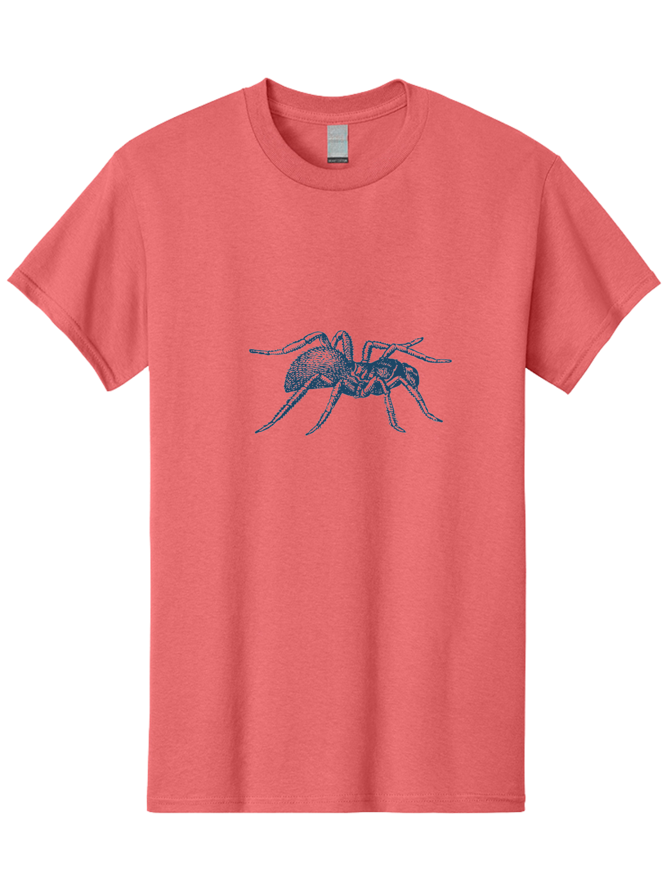 Midnight Spider Men'S Graphic Tee, 100% Cotton, Comfortable Casual Summer Wear, Machine Washable, Spider Illustration, Arachnid Art, Creepy Crawlers, Eight-Legged Creature, Spider Graphics, Insect Design, Dark Blue Spider Aae505 11