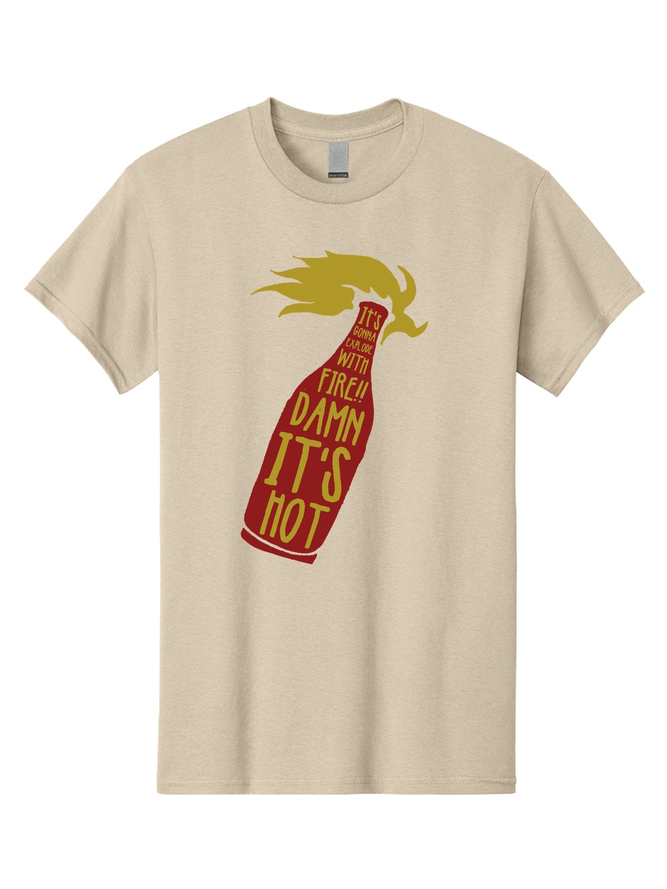 Molotov Explode Men'S Graphic Tee, 100% Cotton, Comfortable Casual Summer Wear, Machine Washable, Hot Sauce, Spicy Food, Condiment Bottle, Fire, Explosion, Bold Typography, Fiery Flavor, Culinary Art Aae506 6