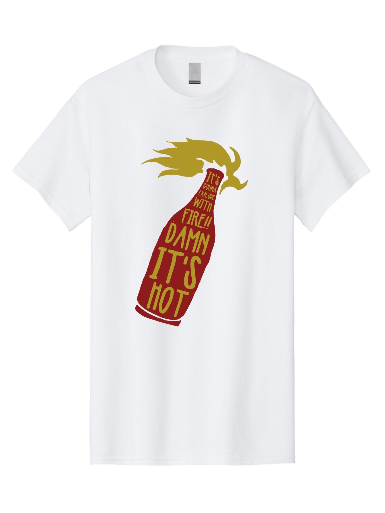Molotov Explode Men'S Graphic Tee, 100% Cotton, Comfortable Casual Summer Wear, Machine Washable, Hot Sauce, Spicy Food, Condiment Bottle, Fire, Explosion, Bold Typography, Fiery Flavor, Culinary Art Aae506 7