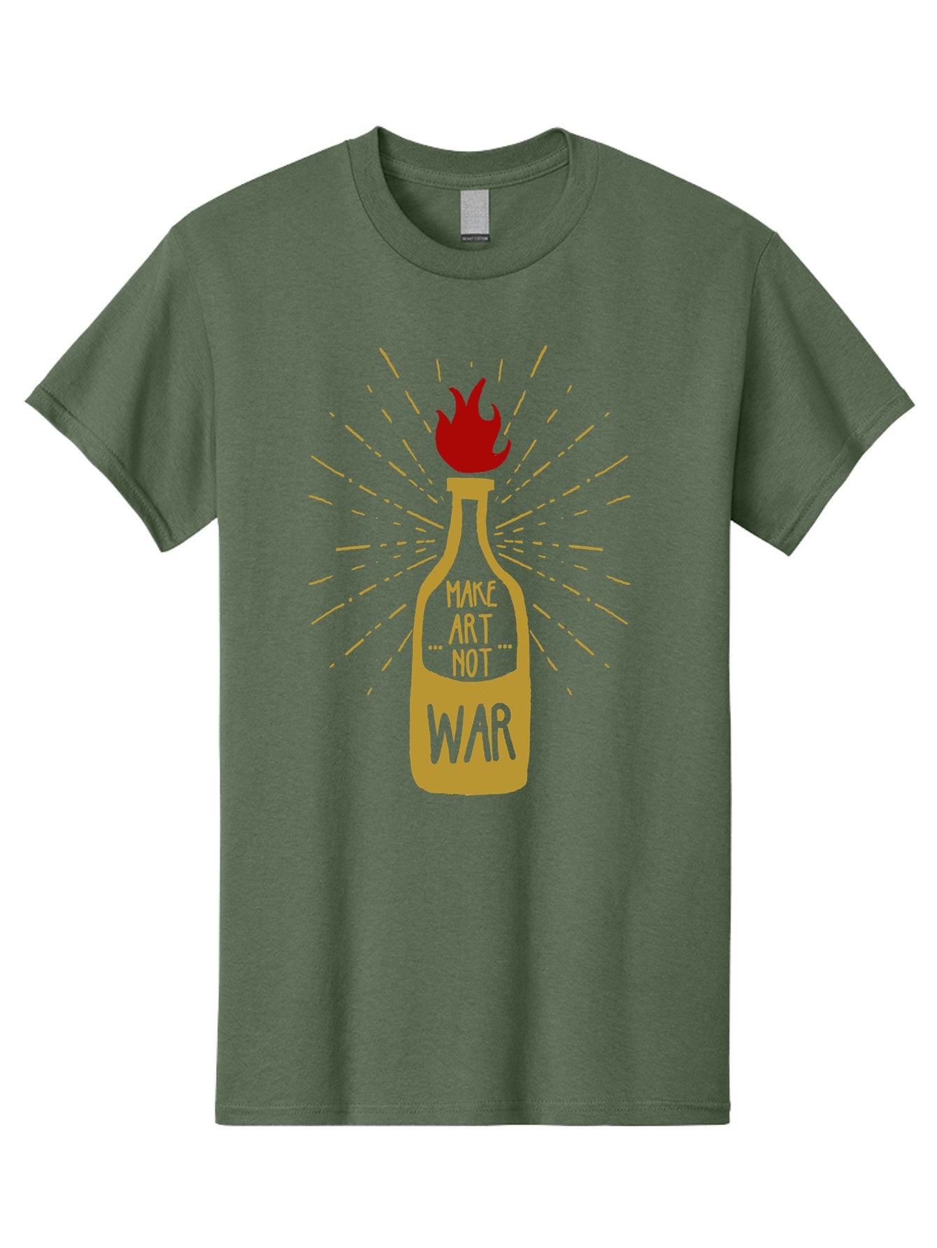 Molotov Solution Men'S Graphic Tee, 100% Cotton, Comfortable Casual Summer Wear, Machine Washable, Molotov Cocktail, Protest Art, Anti-War Message, Fiery Passion, Creative Activism, Peace Movement, Social Commentary, Fiery Protest Aae507 15