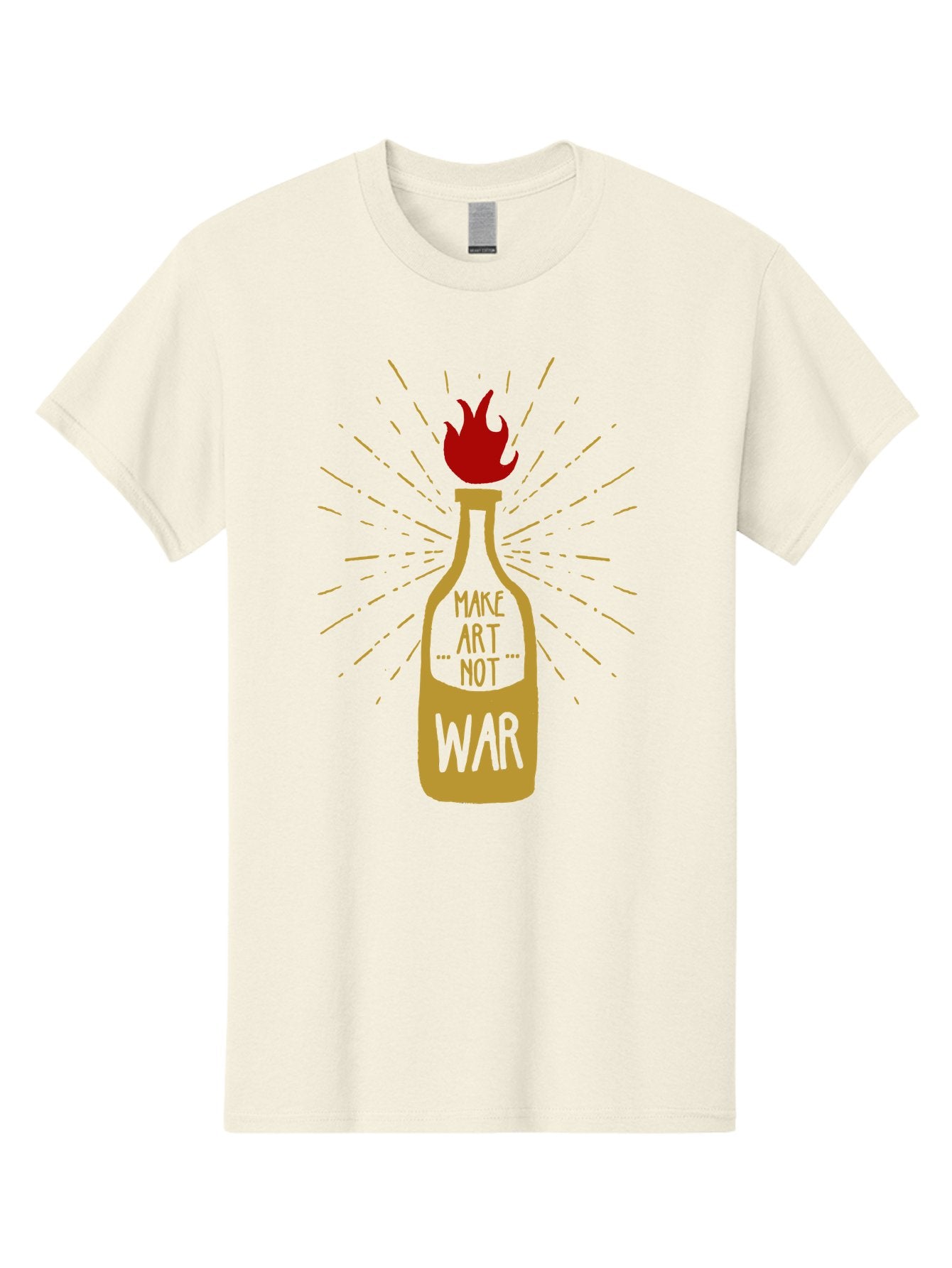 Molotov Solution Men'S Graphic Tee, 100% Cotton, Comfortable Casual Summer Wear, Machine Washable, Molotov Cocktail, Protest Art, Anti-War Message, Fiery Passion, Creative Activism, Peace Movement, Social Commentary, Fiery Protest Aae507