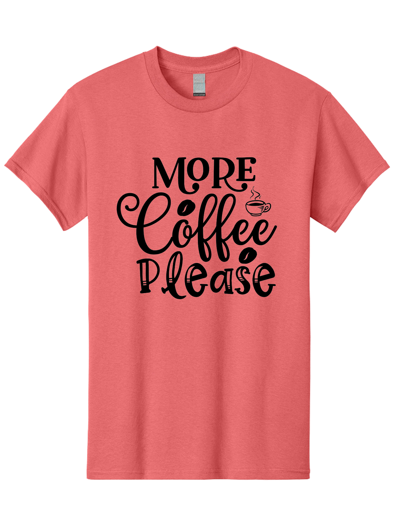 More Coffee Please Men'S Graphic Tee, 100% Cotton, Comfortable Casual Summer Wear, Machine Washable, Coffee Lover, Coffee Break, Coffee Time, Caffeine Fix, Morning Motivation, Coffee Quote, Cup Of Coffee, Coffee Art Aae509 27