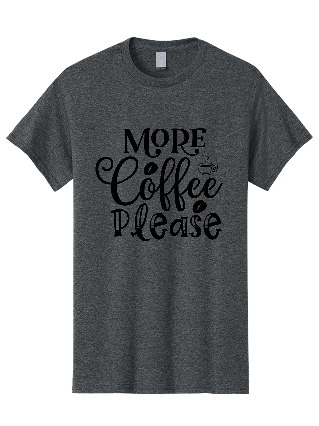 More Coffee Please Men'S Graphic Tee, 100% Cotton, Comfortable Casual Summer Wear, Machine Washable, Coffee Lover, Coffee Break, Coffee Time, Caffeine Fix, Morning Motivation, Coffee Quote, Cup Of Coffee, Coffee Art Aae509 25