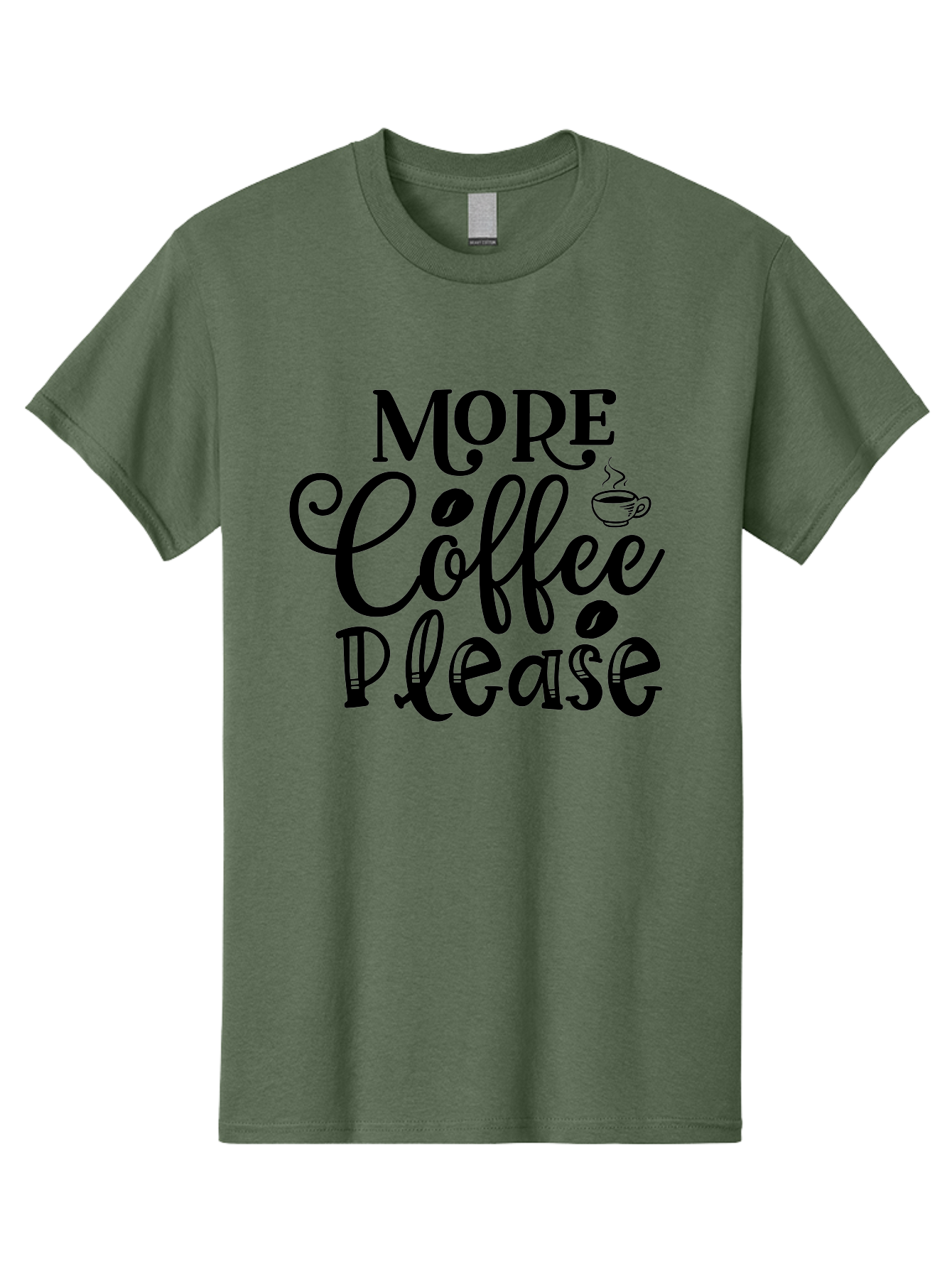 More Coffee Please Men'S Graphic Tee, 100% Cotton, Comfortable Casual Summer Wear, Machine Washable, Coffee Lover, Coffee Break, Coffee Time, Caffeine Fix, Morning Motivation, Coffee Quote, Cup Of Coffee, Coffee Art Aae509 17